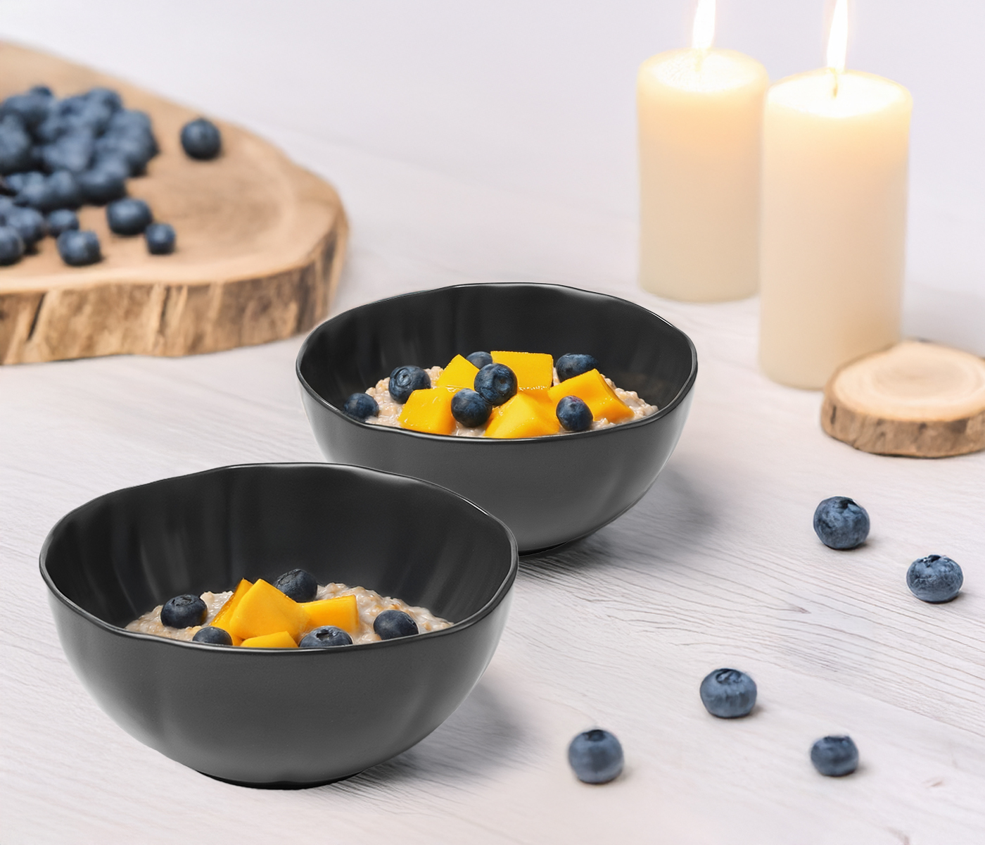 Набор салатников LOTUS (маленькие, графитовые, 2 шт) - фото 1