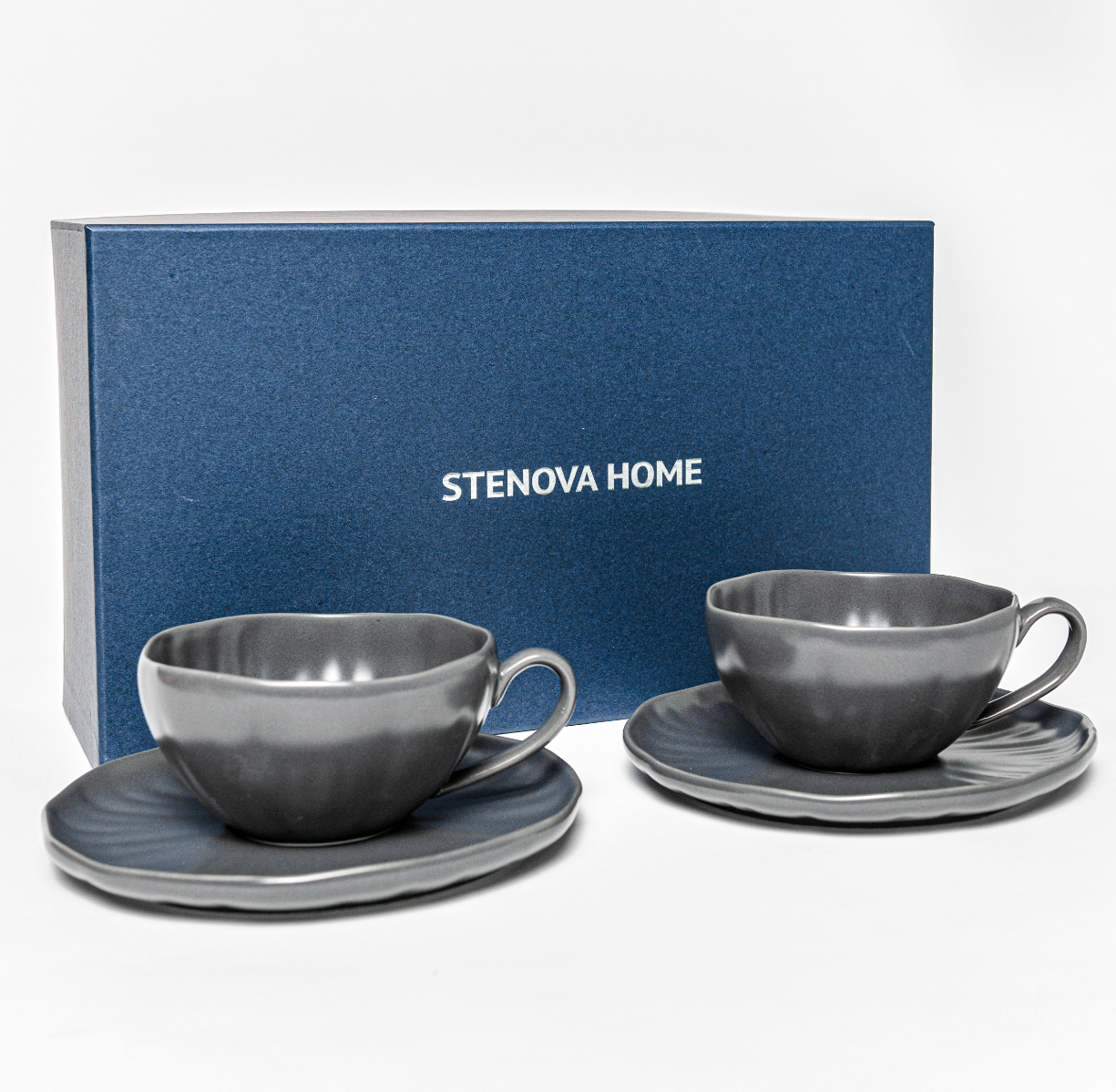 Подарочный набор чайных пар LOTUS (графитовый) - фото 3