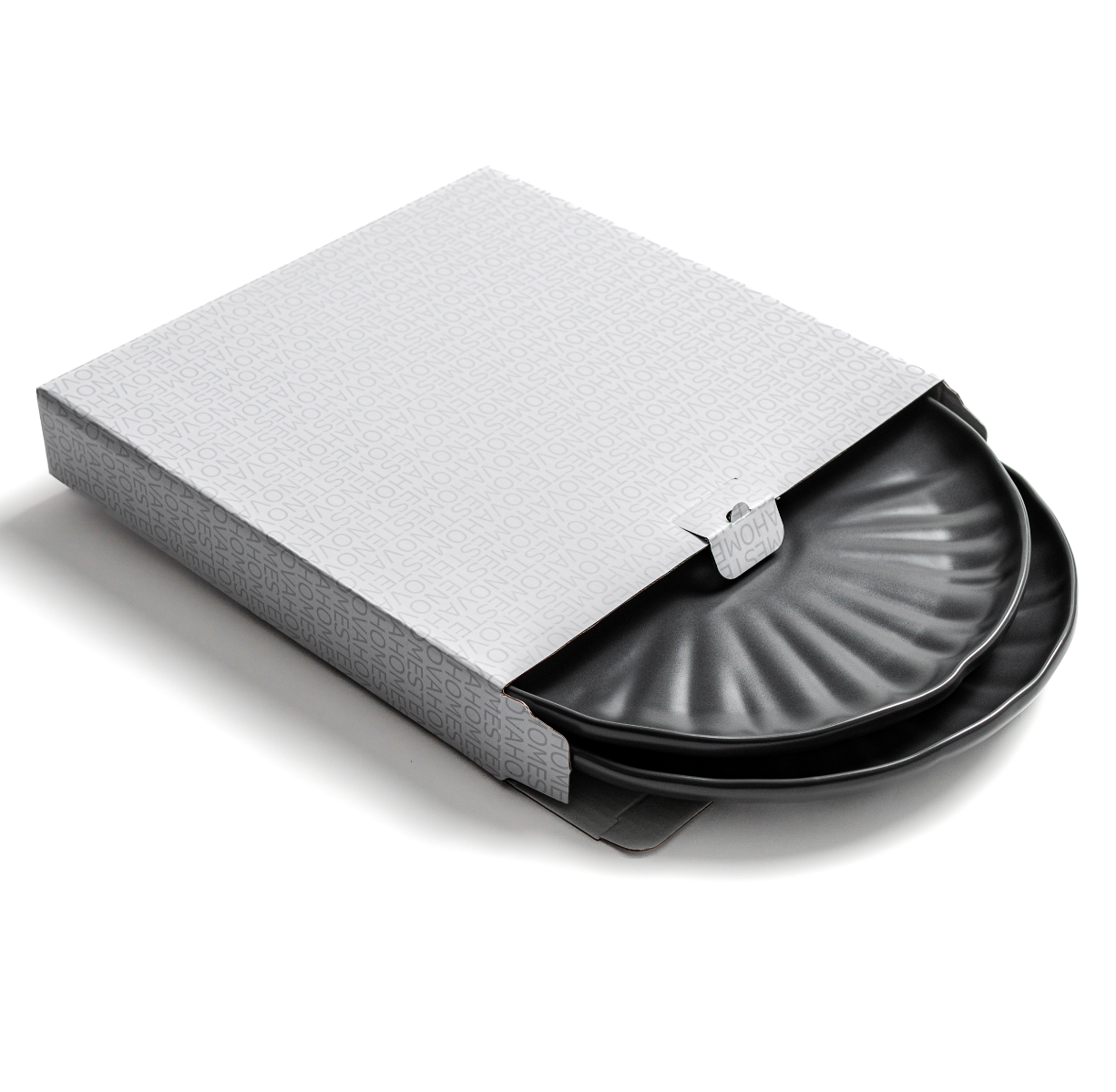 Набор тарелок обеденных LOTUS (графитовый, 2 шт) - фото 4