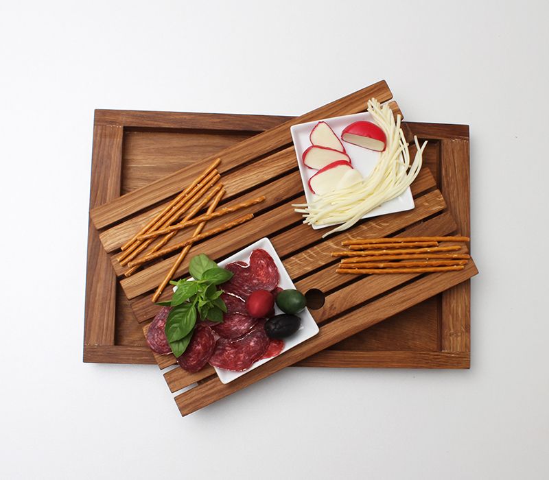 Доска сервировочная - поднос (дуб) - фото 2