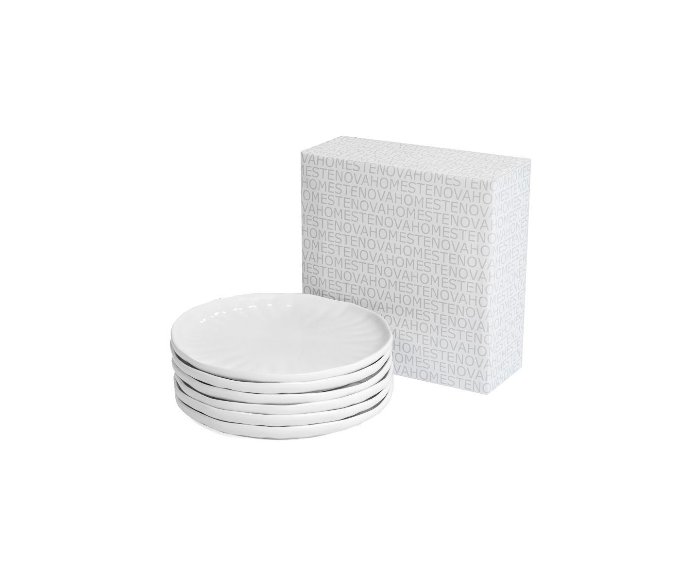 Набор тарелок десертных LOTUS (белый, 6 шт) - фото 2