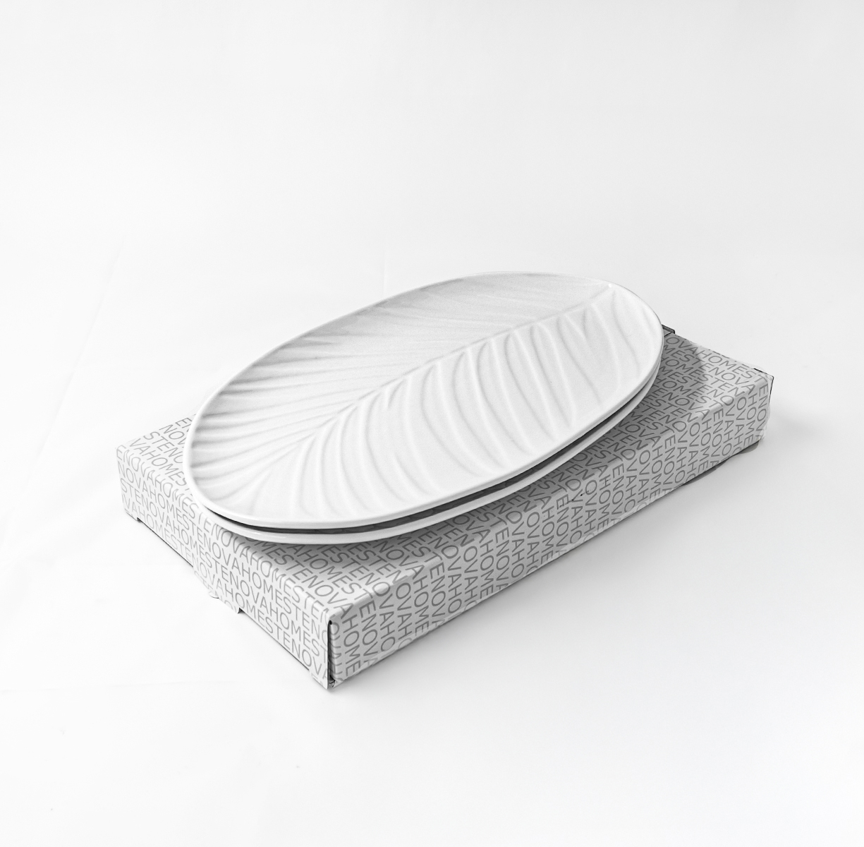 Набор блюд сервировочных BALI (маленькие, белые, 2 шт) - фото 3