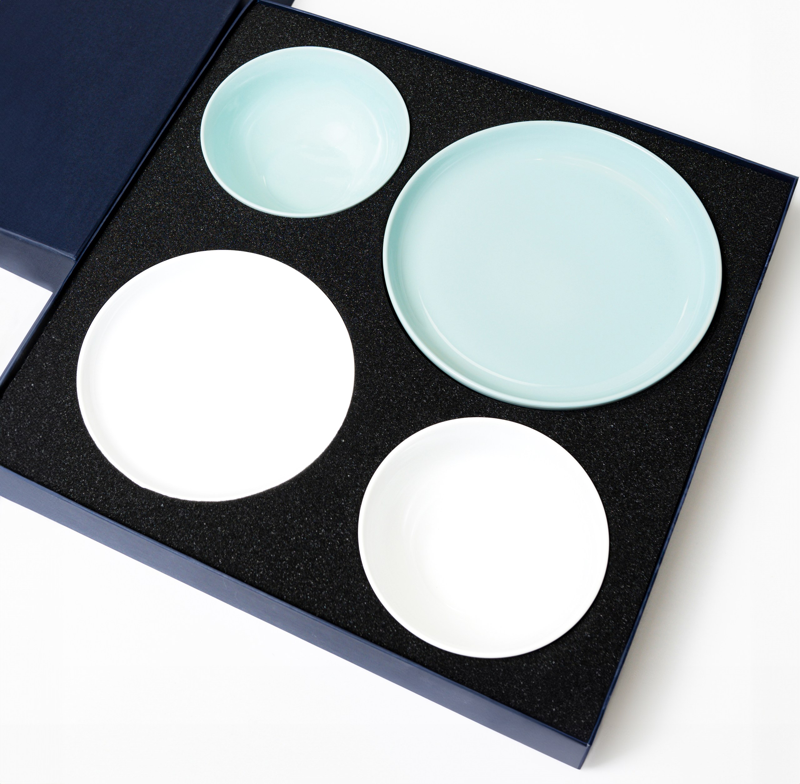 Подарочный набор тарелок PATIO (голубой/белый) - фото 4