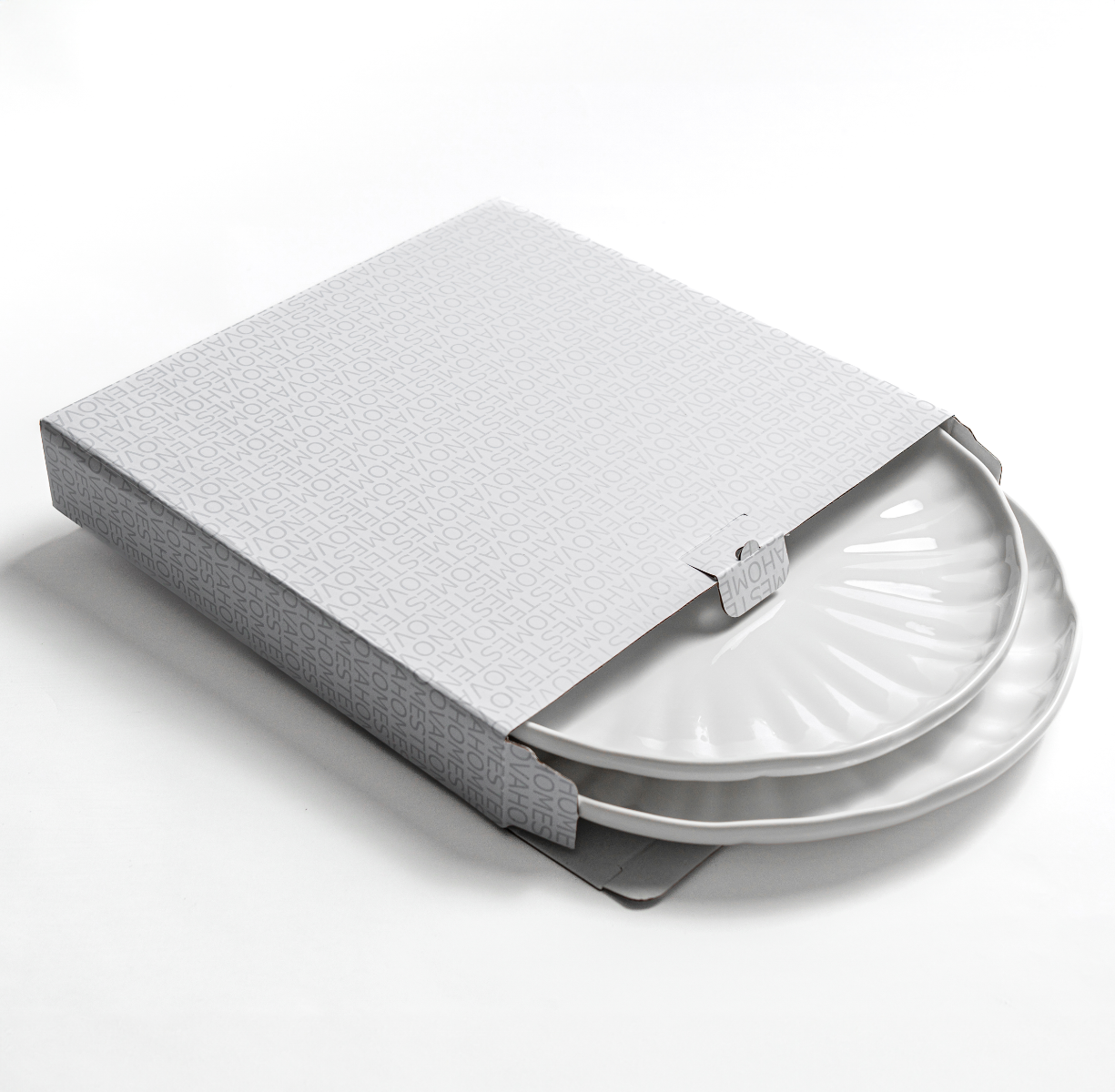 Набор тарелок обеденных LOTUS (белый, 2 шт) - фото 4