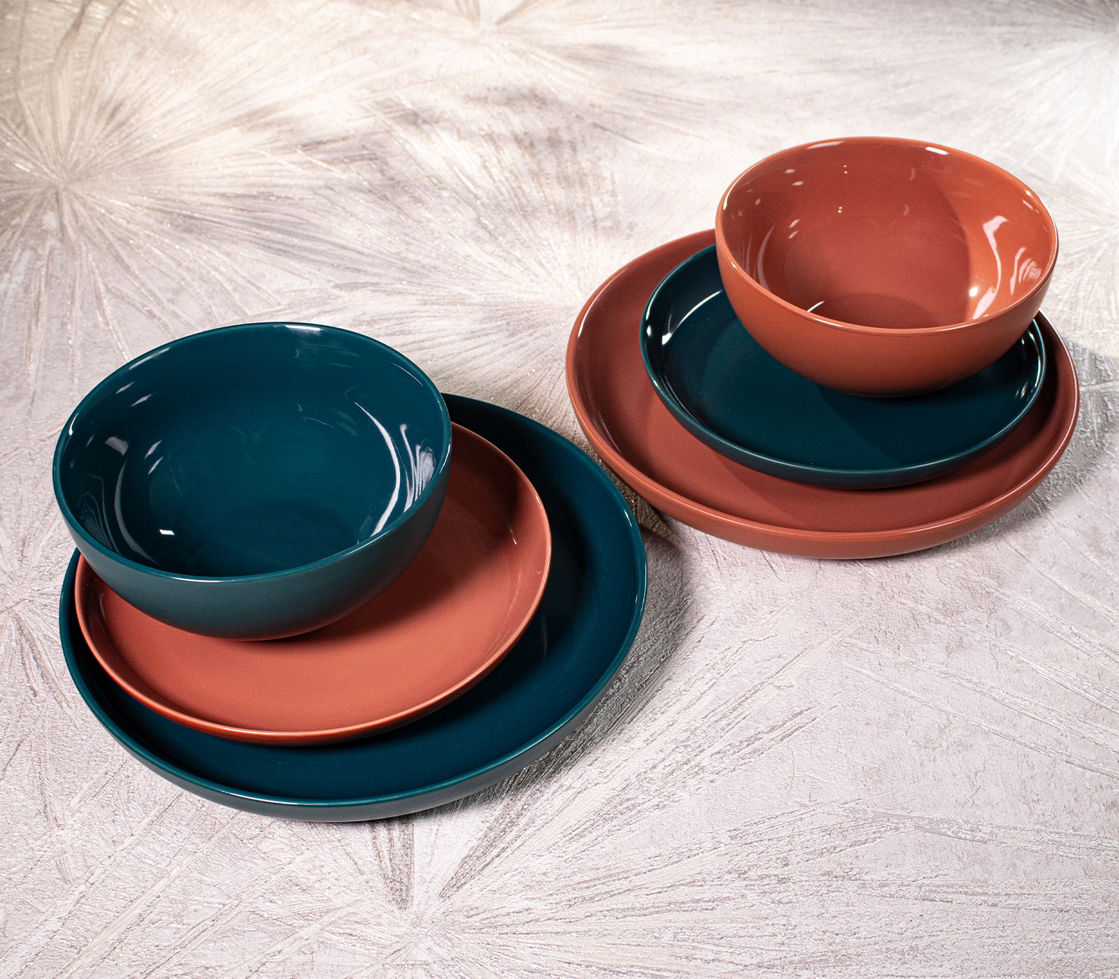 Подарочный набор тарелок PATIO (зеленый/терракотовый) - фото 1