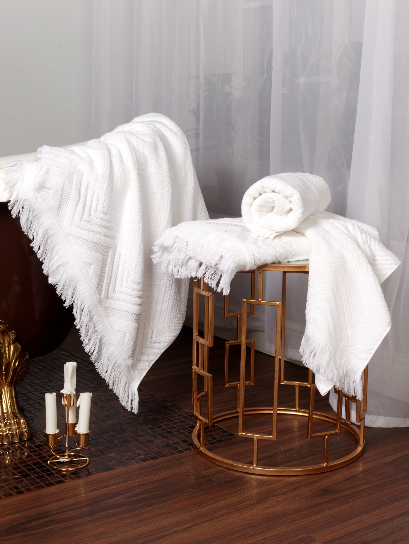 Полотенце махровое RELAX (белый) - фото 2