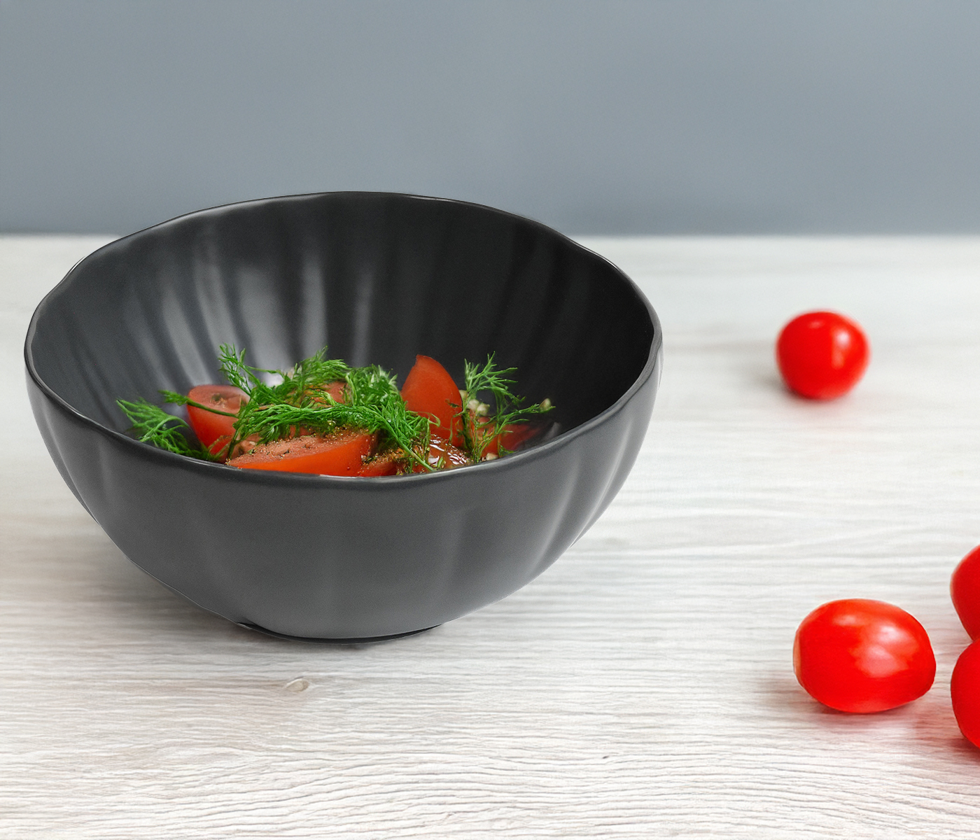 Набор салатников LOTUS (большие, графитовый, 2 шт) - фото 1