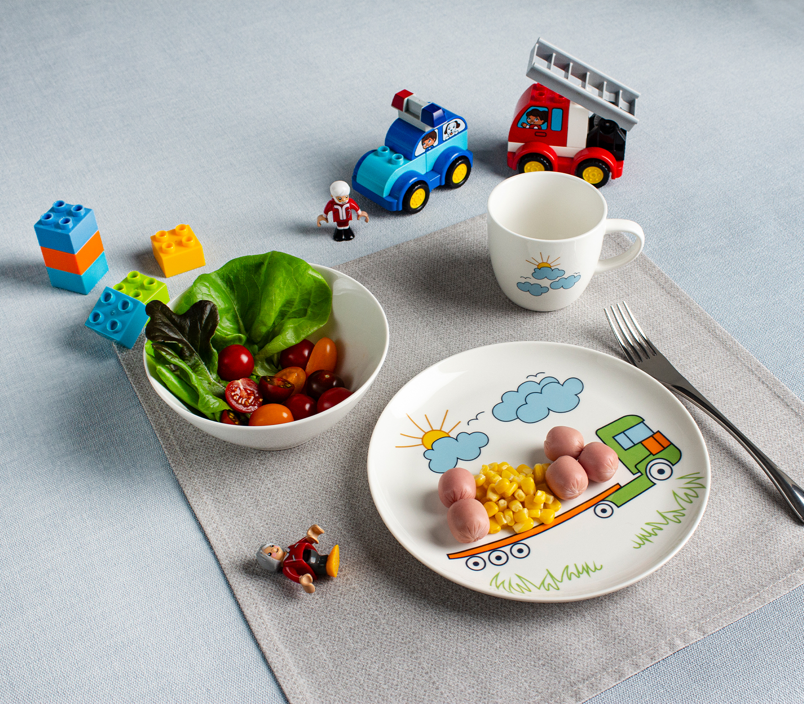 Подарочный набор детской фарфоровой посуды TRUCK - фото 1