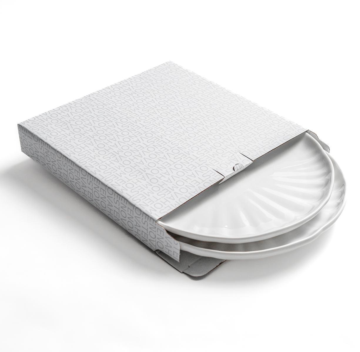 Набор тарелок закусочных LOTUS (белый, 2 шт) - фото 4