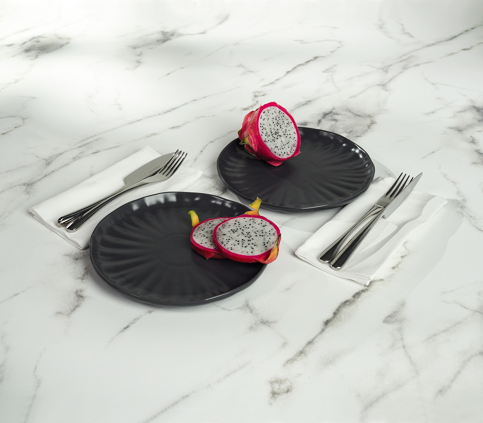 Набор тарелок закусочных LOTUS (графитовый, 2 шт) - фото 1