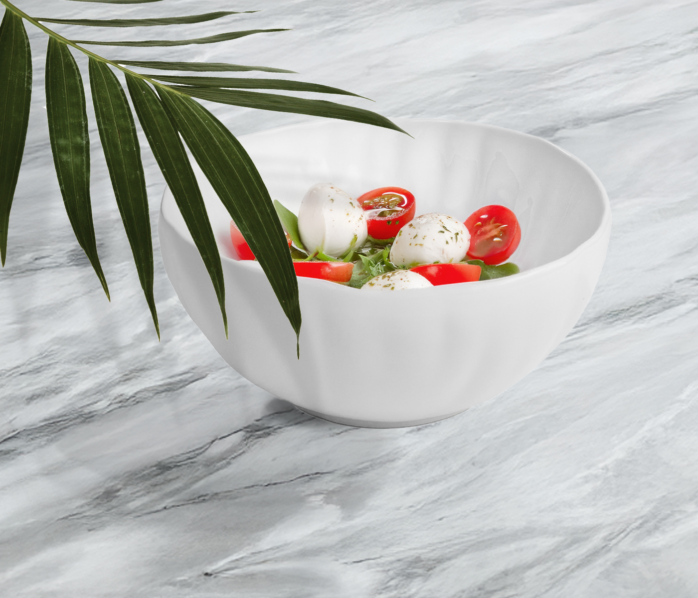 Набор салатников LOTUS (большие, белые, 2 шт) - фото 1