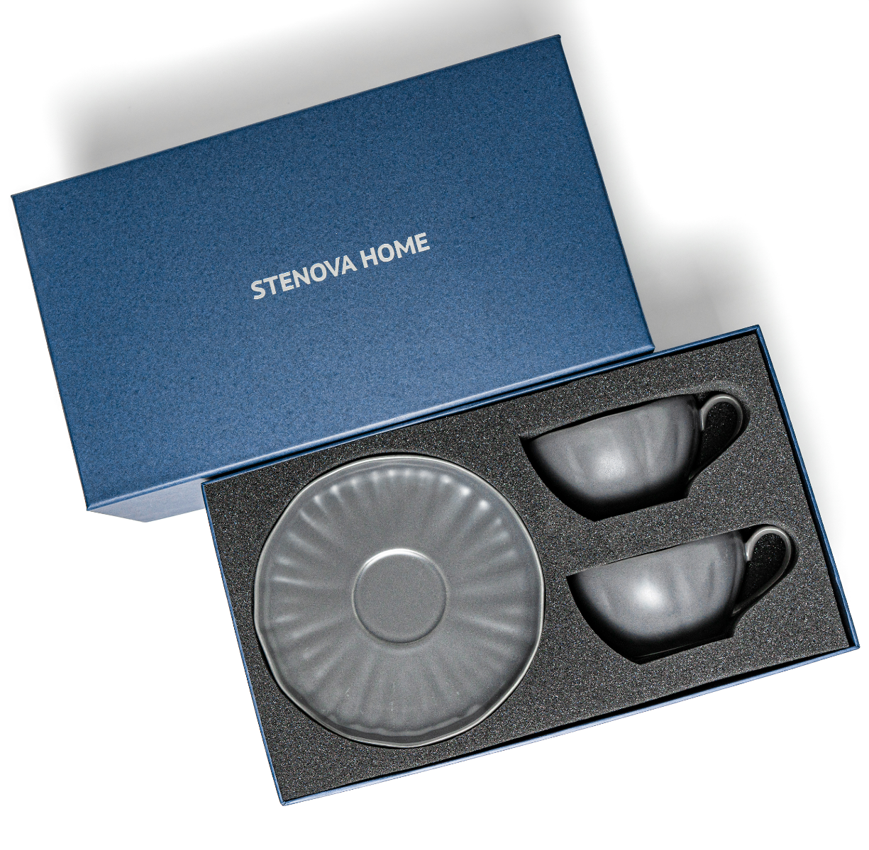 Подарочный набор чайных пар LOTUS (графитовый) - фото 4