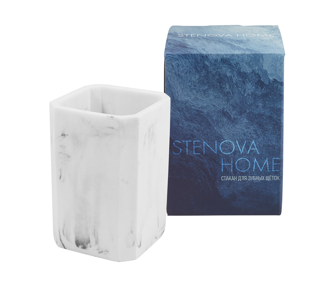 Стакан для зубных щеток ONEGA / ОНЕГА белый - фото 3