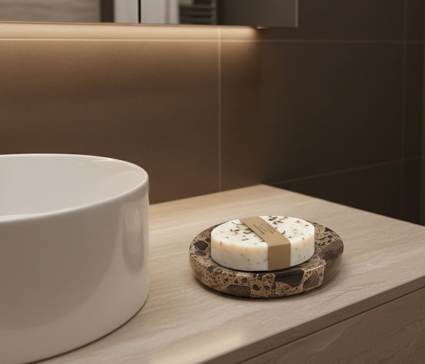 Мыльница BRUNO / БРУНО коричневая - фото 1