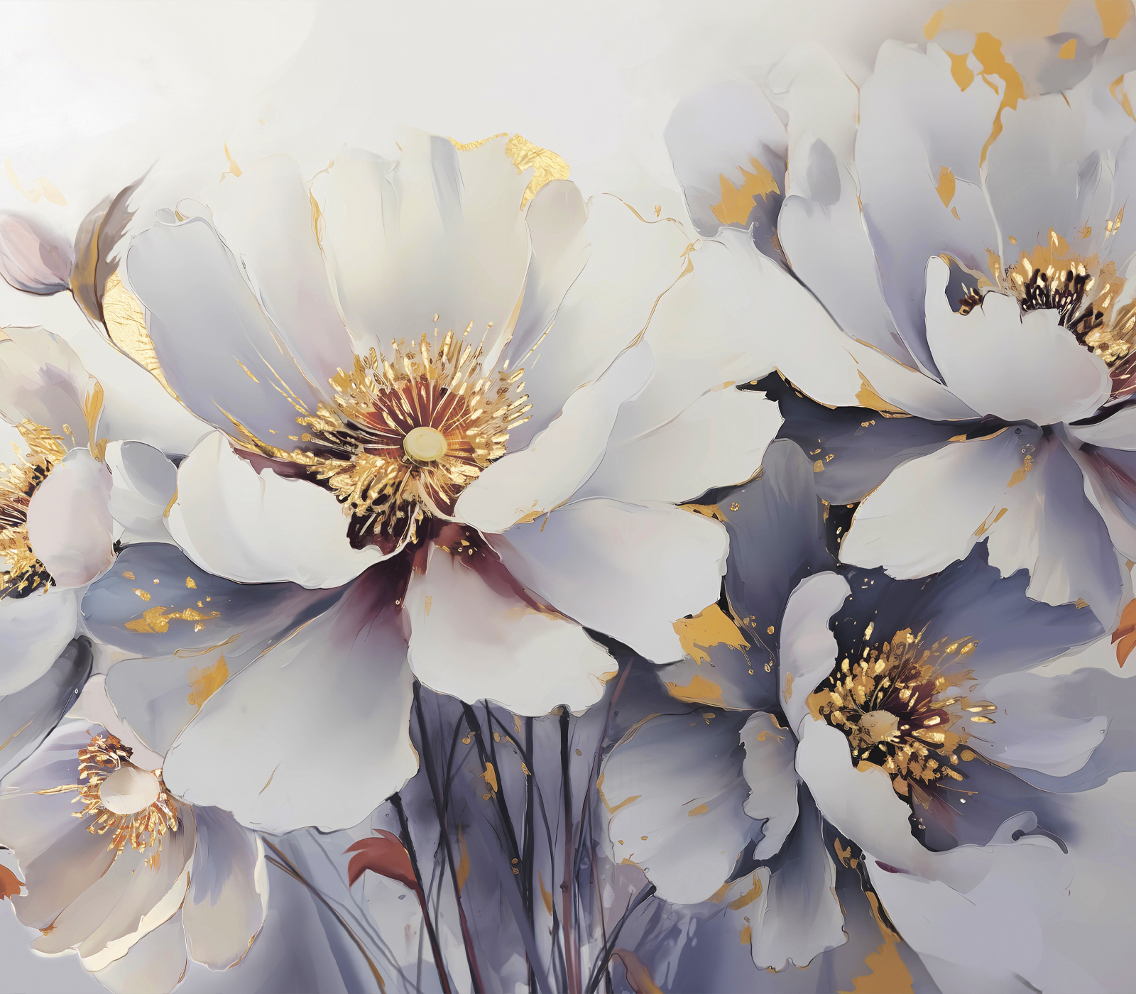 Картина на холсте WHITE FLOWERS арт. 8271012 - фото 1