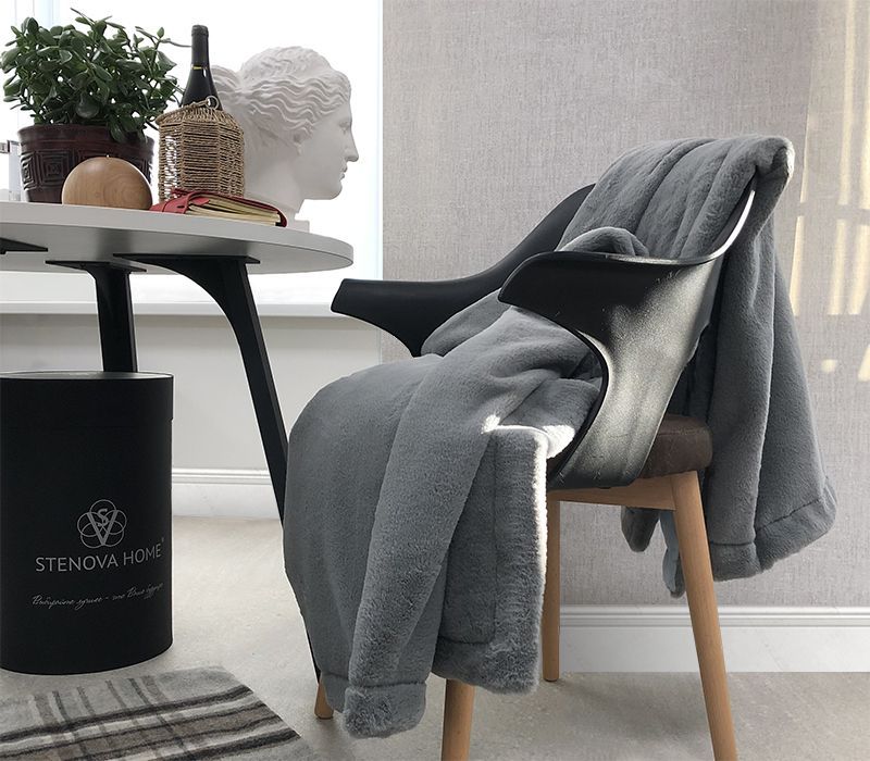 Плед меховой FROST GRAY - фото 6