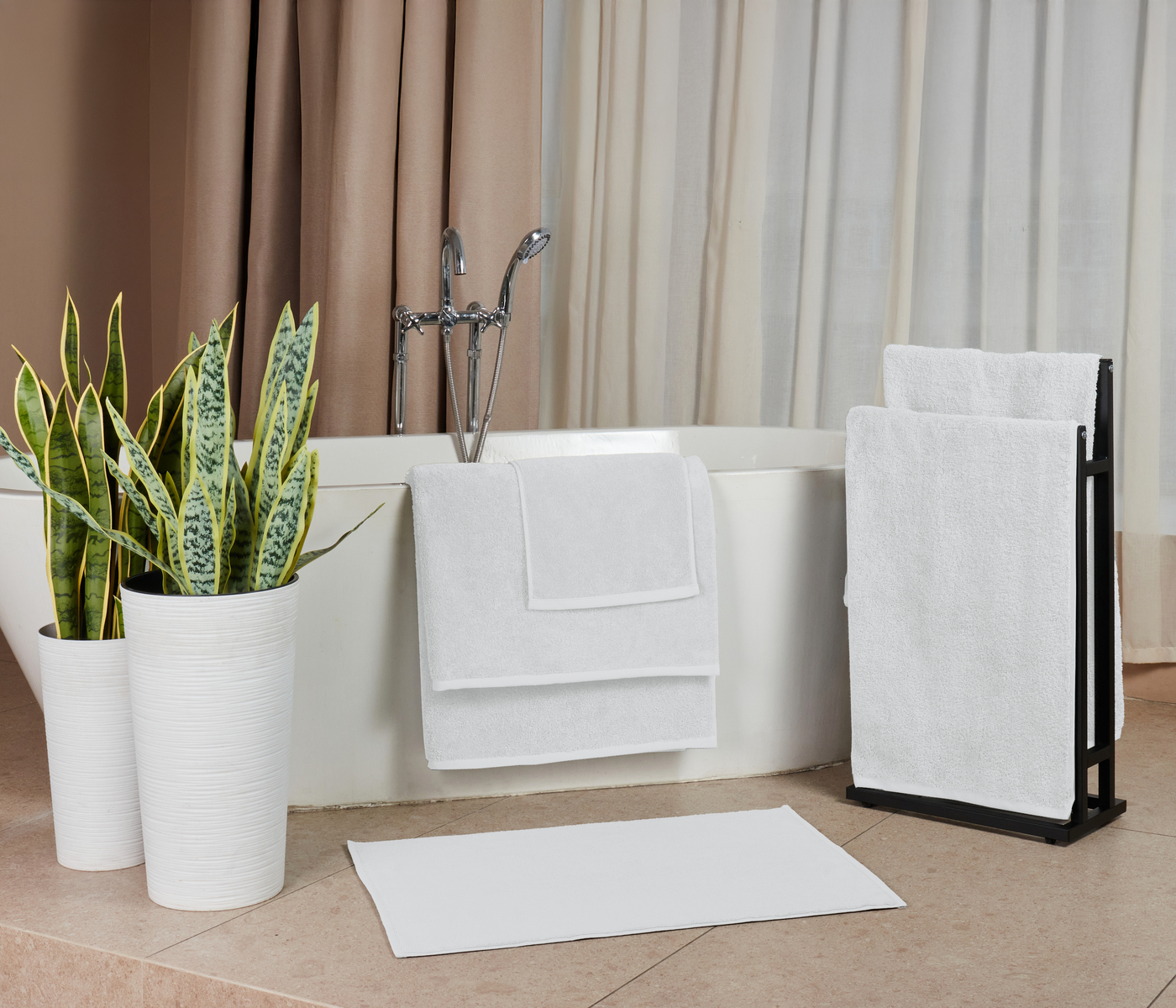 Коврик для ног махровый IDEAL (белый) - фото 2