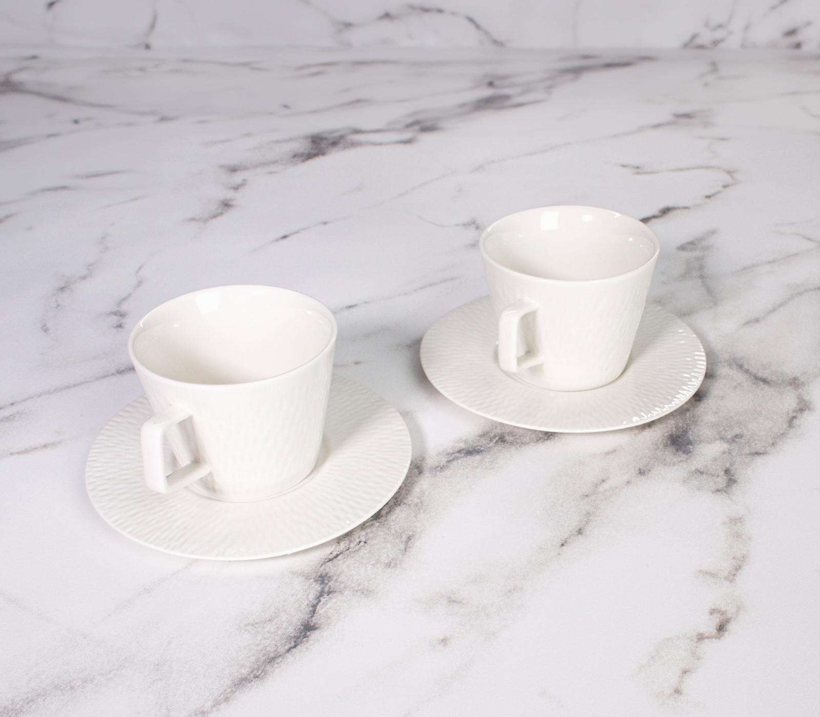 Подарочный набор чайных пар ONEGA (белый) - фото 1