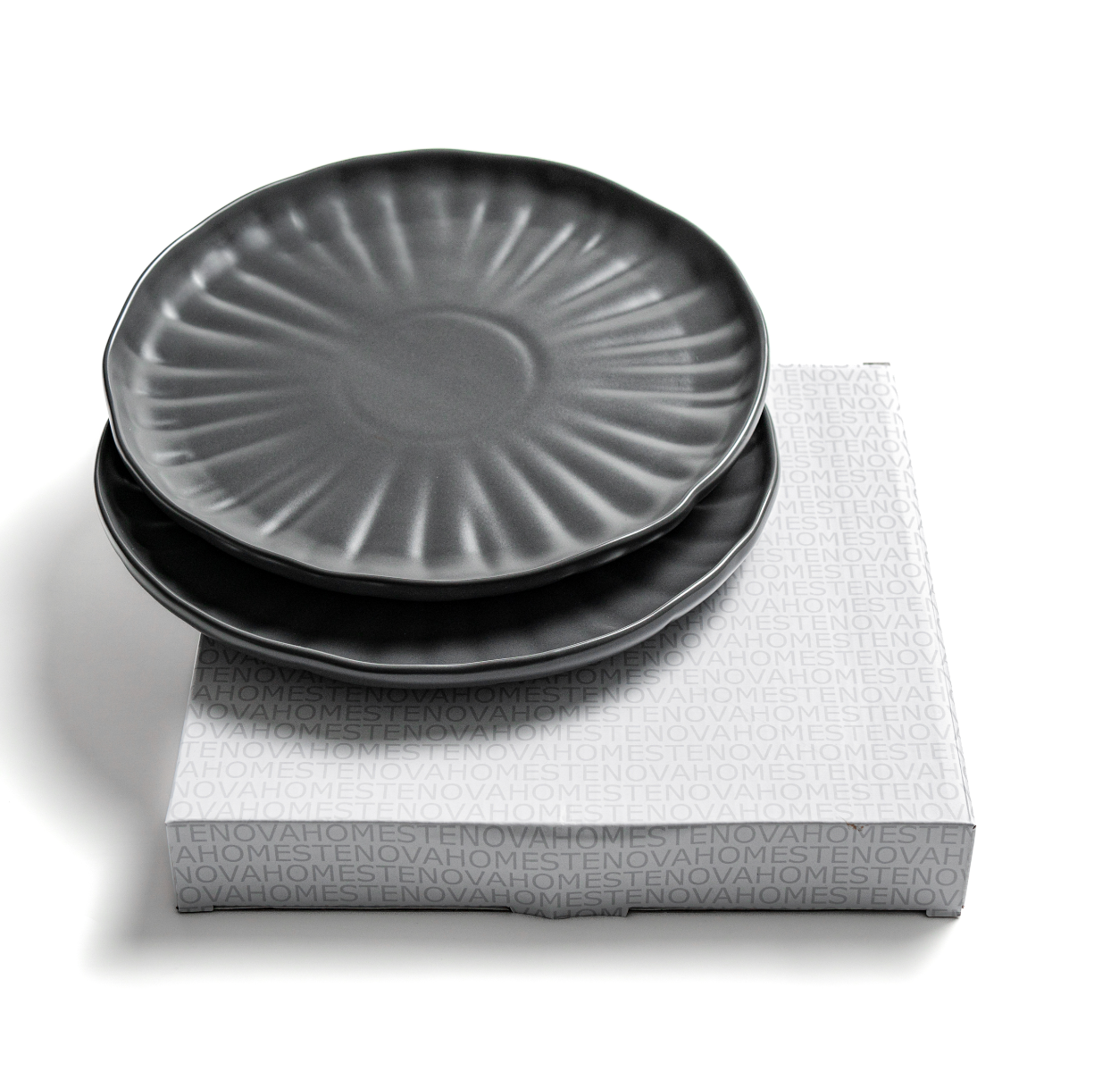 Набор тарелок обеденных LOTUS (графитовый, 2 шт) - фото 3