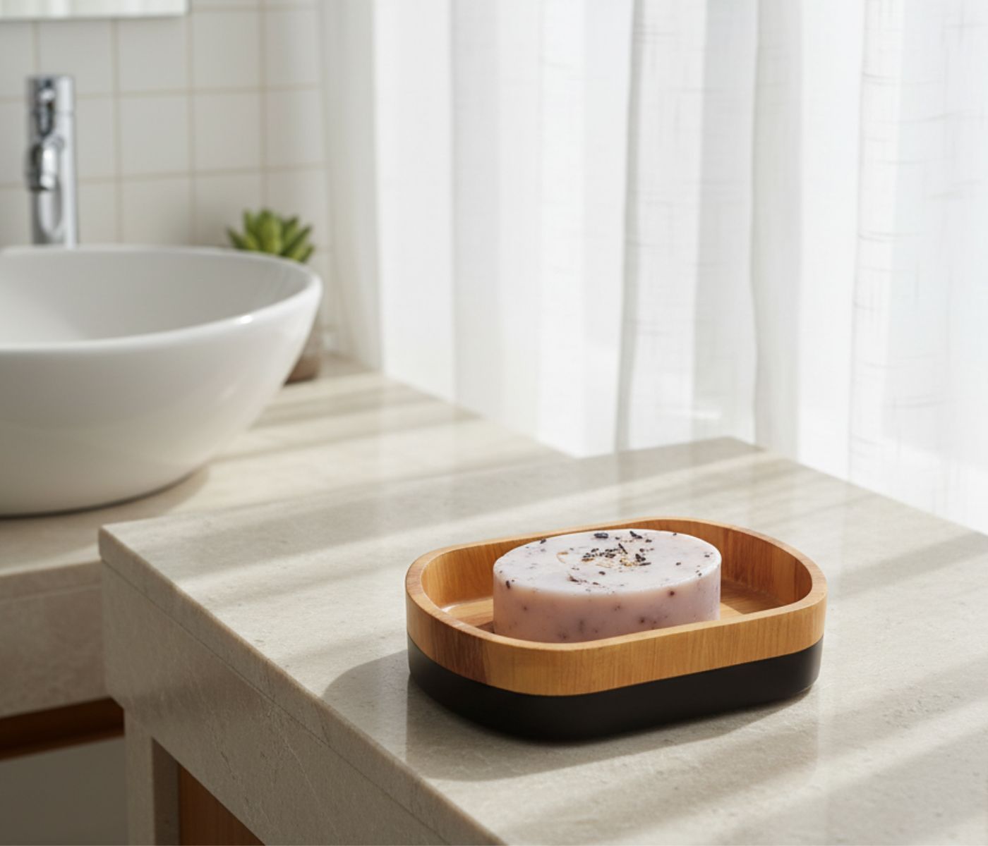 Мыльница ABRAU / АБРАУ коричнево-черная - фото 1