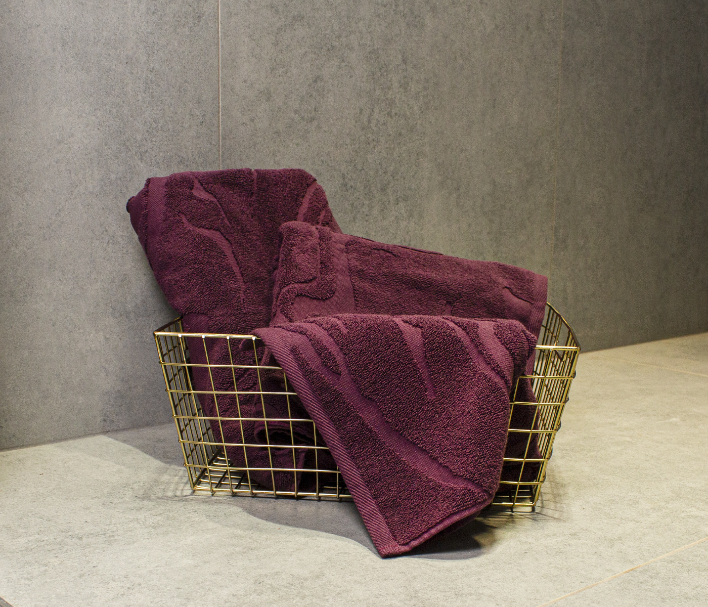 Полотенце махровое SICILIA (вишневый) - фото 1