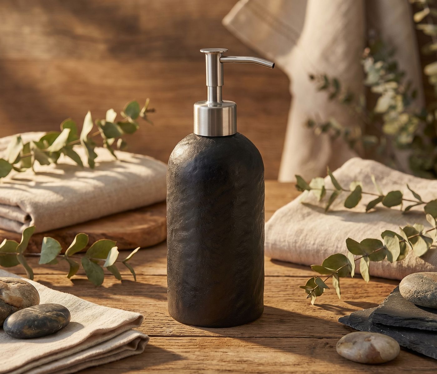 Дозатор для жидкого мыла / лосьона LAVA / ЛАВА черный - фото 1