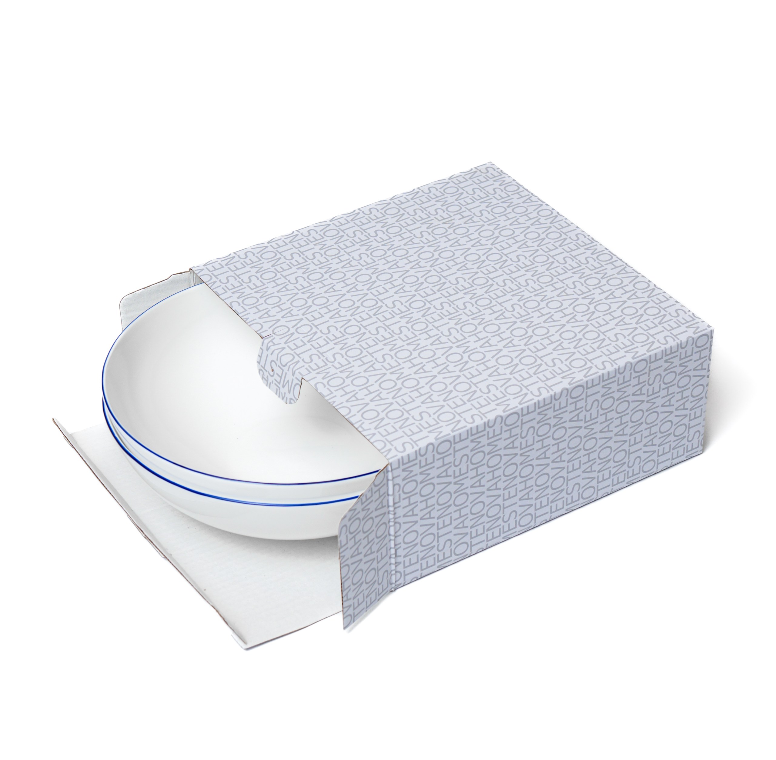 Набор глубоких тарелок SYMBOL (белый с синим кантом, 2 шт) - фото 3