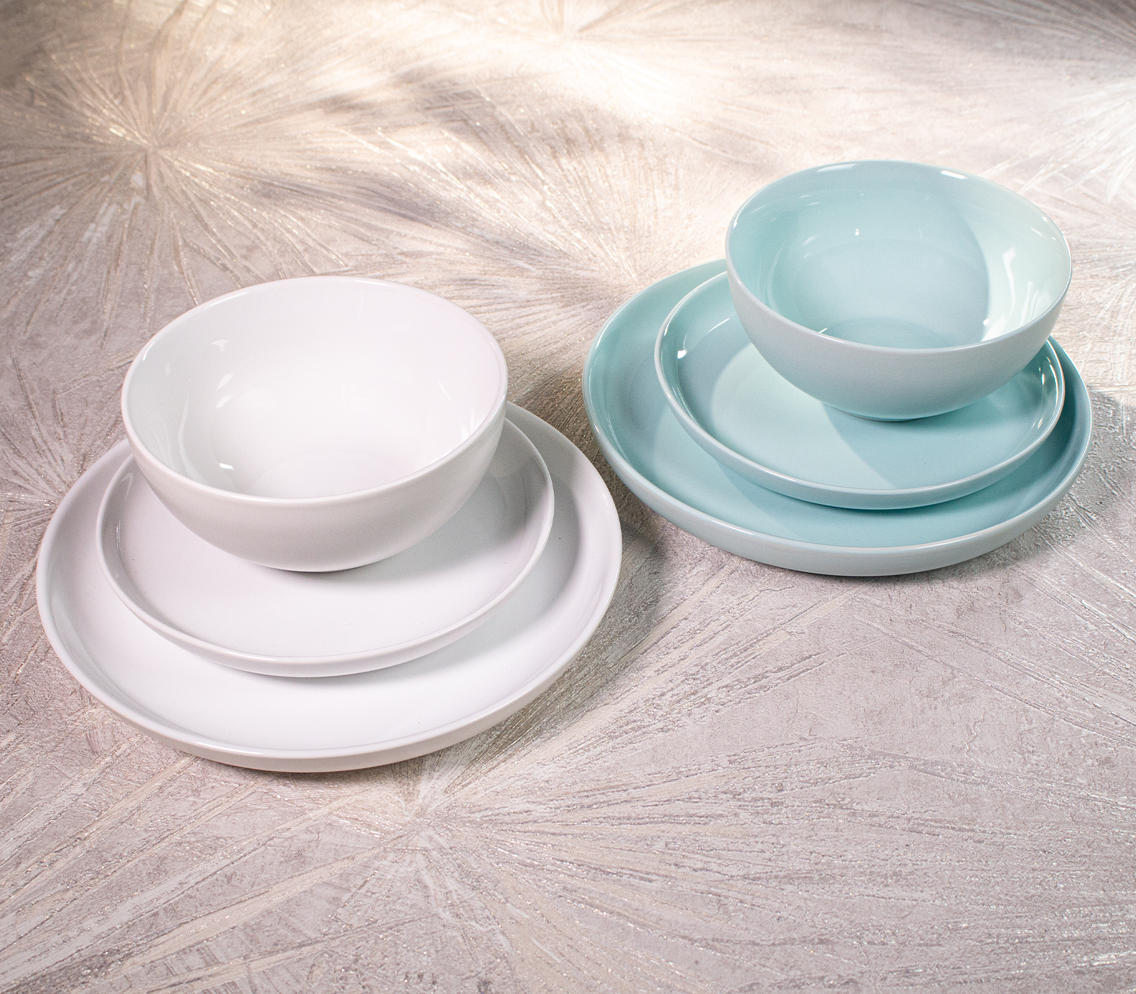 Подарочный набор тарелок PATIO (голубой/белый) - фото 1