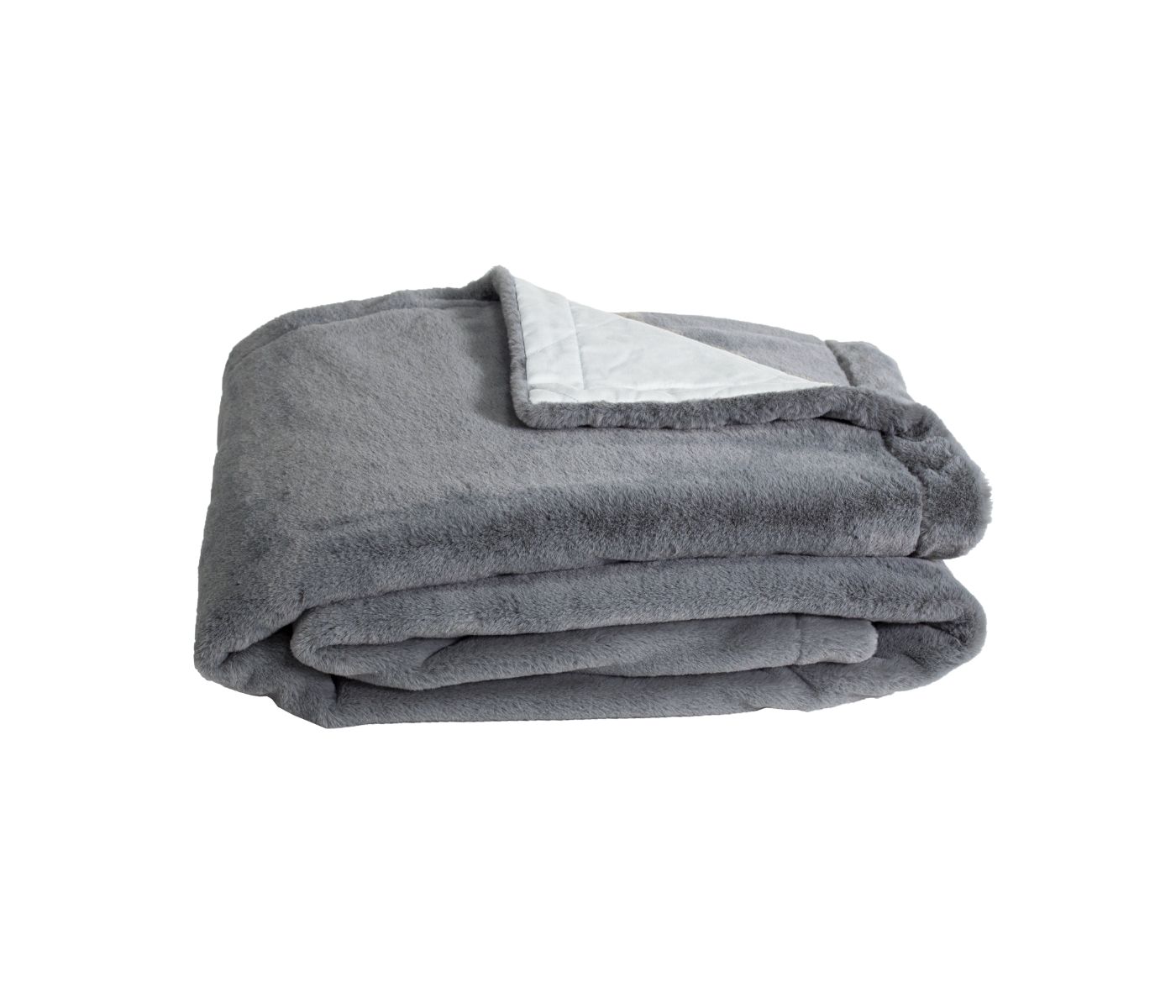 Покрывало меховое стеганое FROST GREY - фото 2