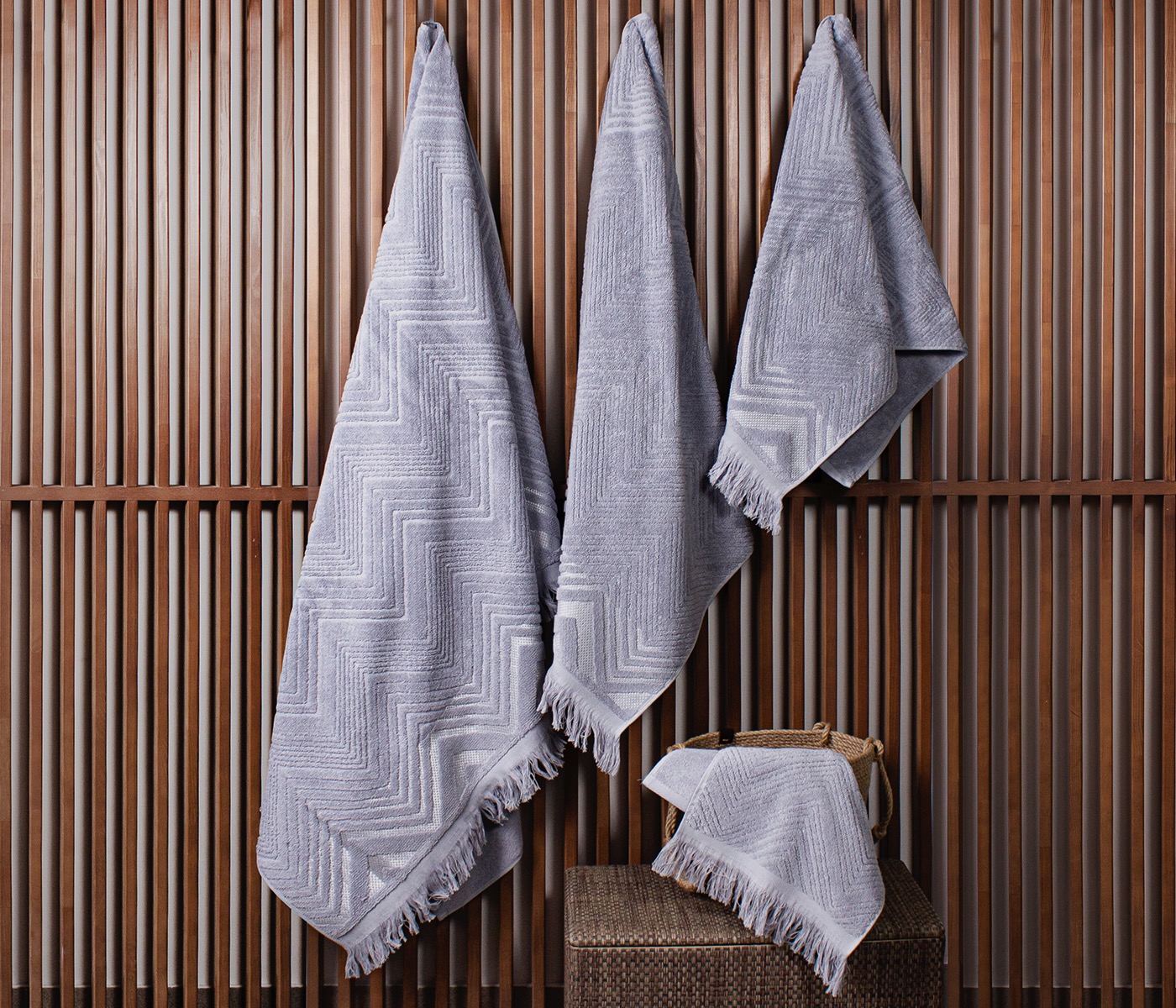 Полотенце махровое RELAX (серый) - фото 2