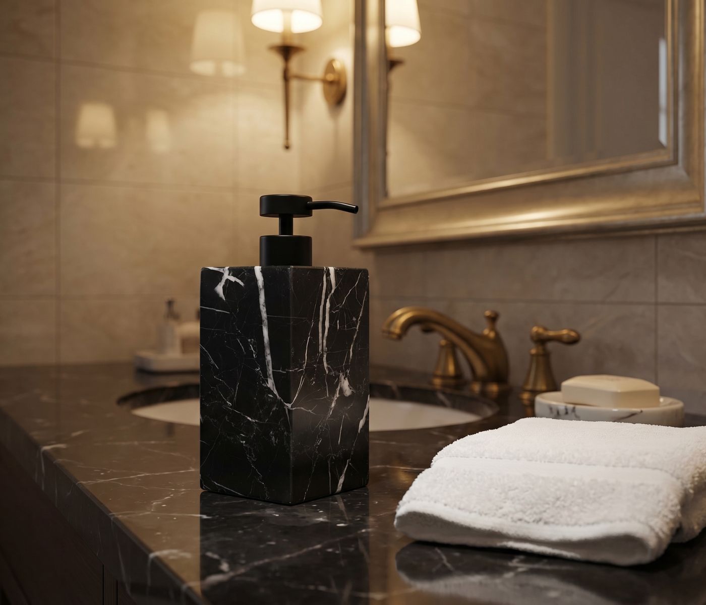 Дозатор для жидкого мыла/лосьона PALISSANDRO / ПАЛИСАНДРО черный - фото 1