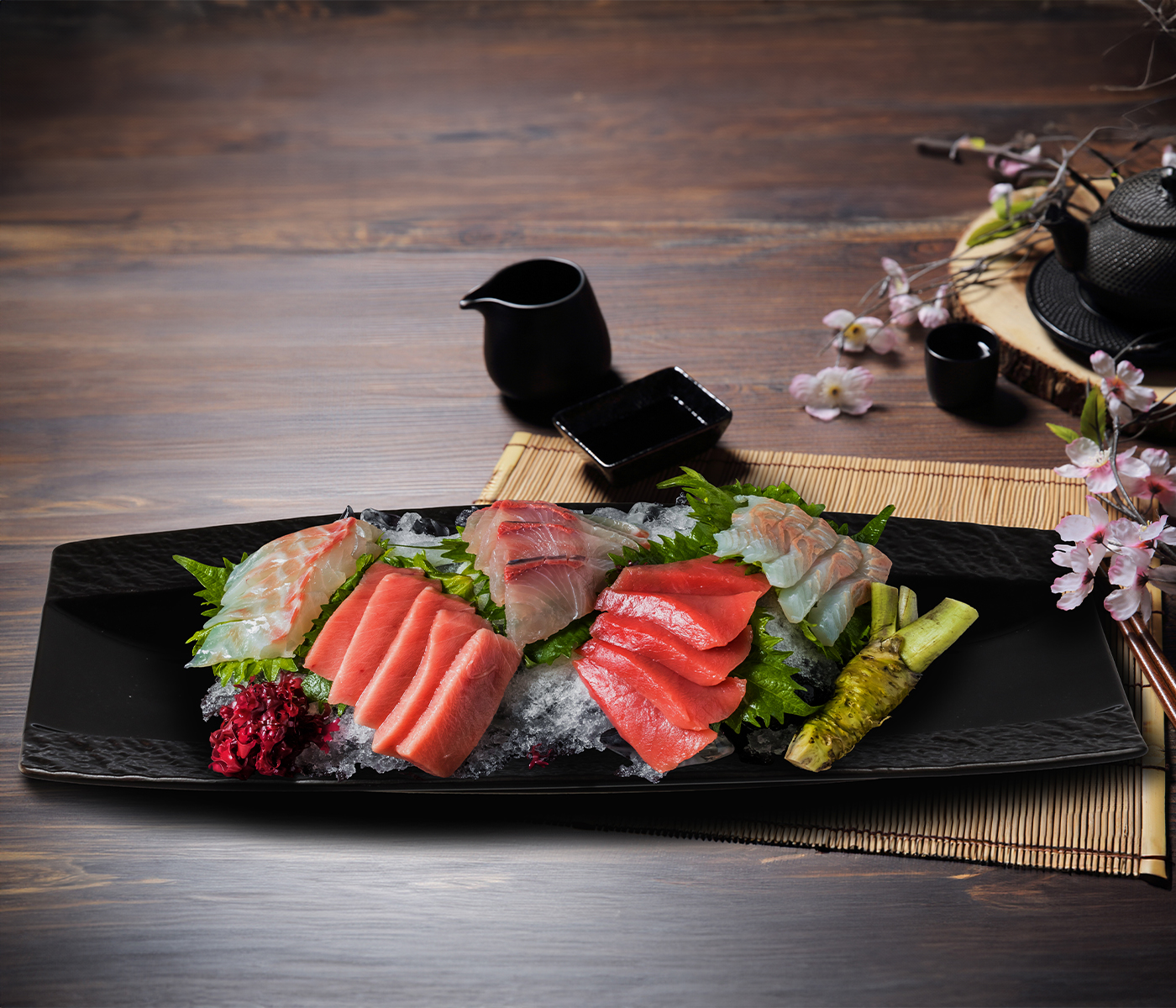 Набор для сервировки LAVA (маленькое блюдо и 3 пиалы, черный) - фото 3