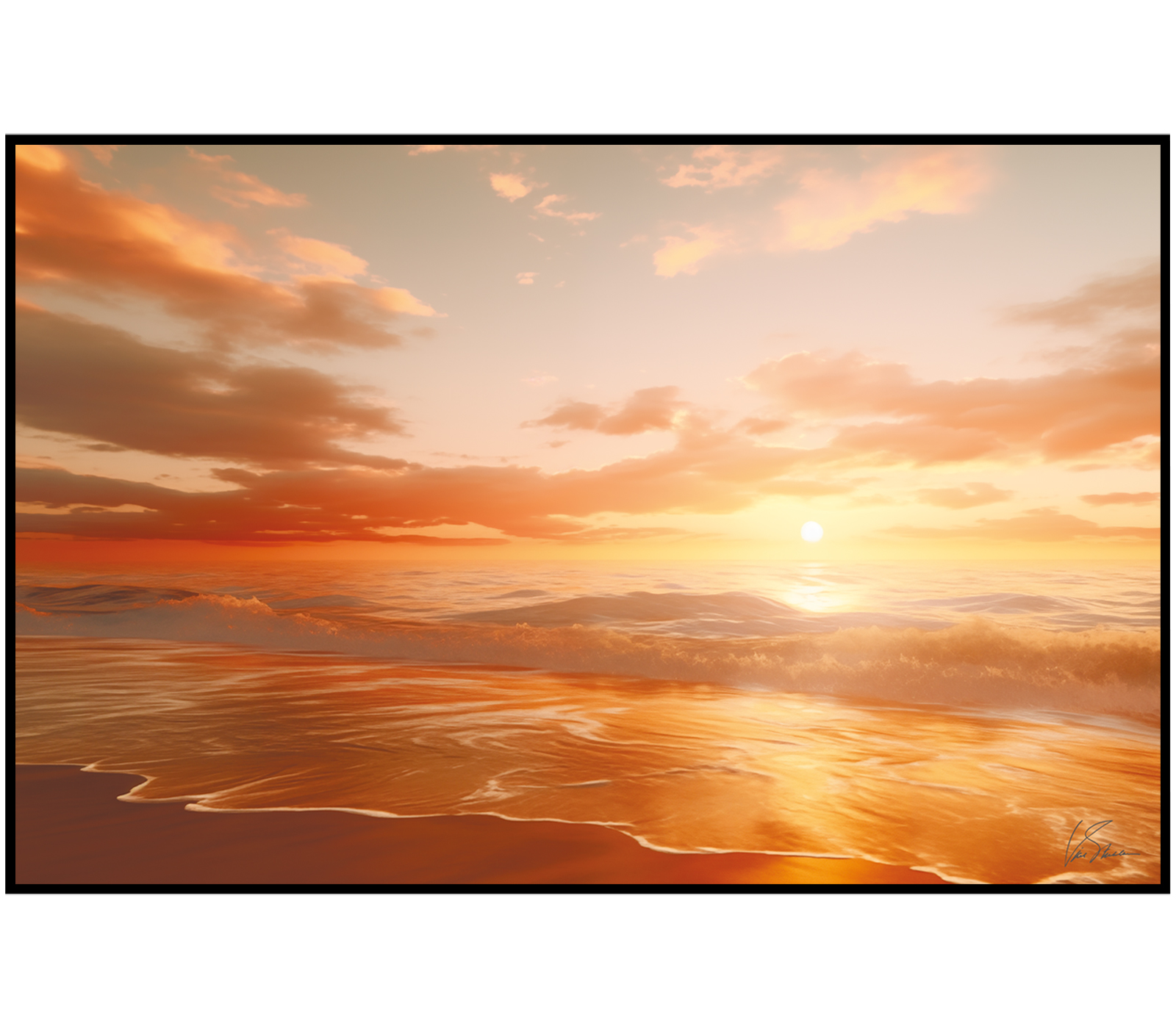 Картина на холсте в раме SUNSET арт.8271042 - фото 1