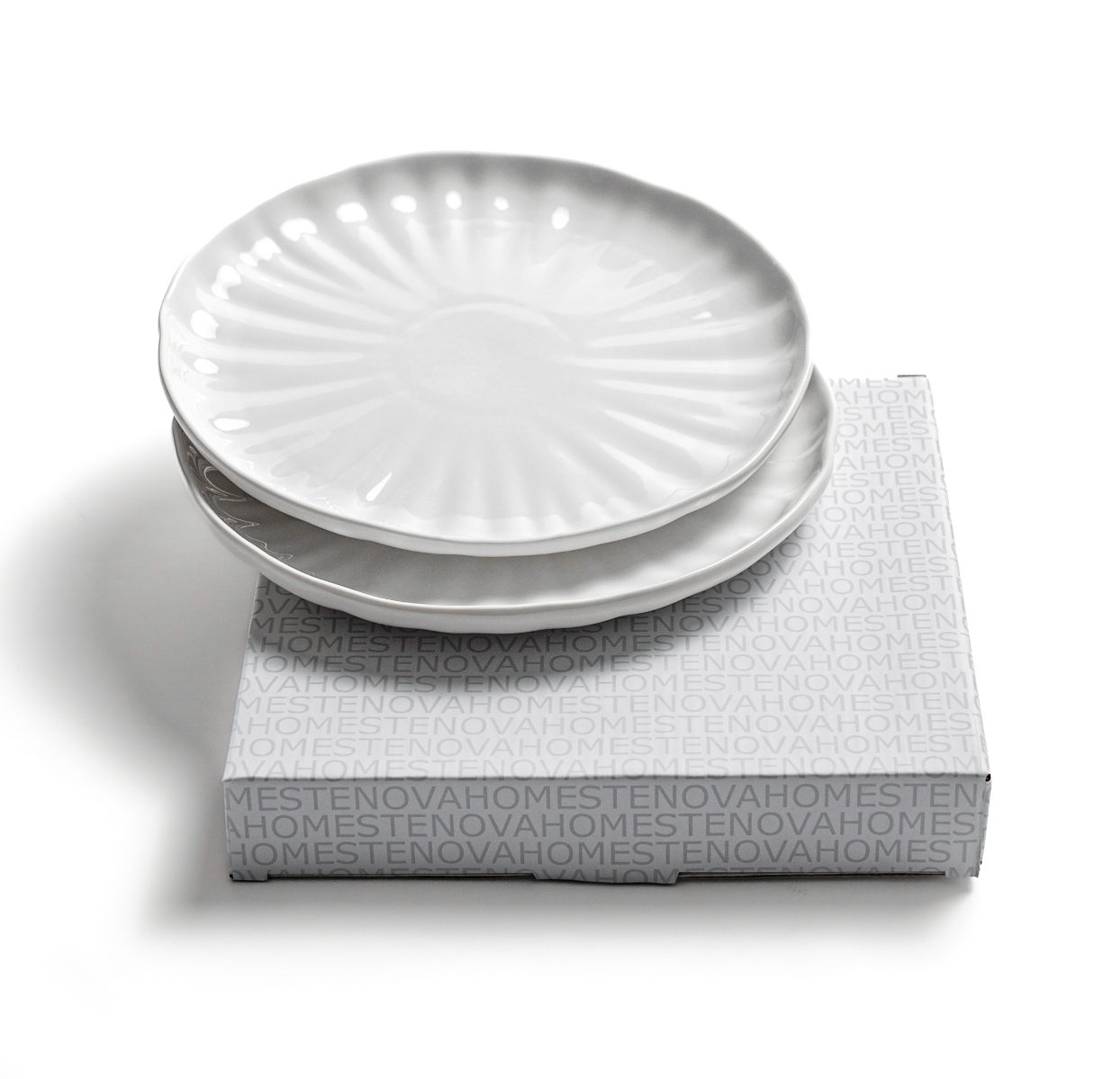 Набор тарелок закусочных LOTUS (белый, 2 шт) - фото 3