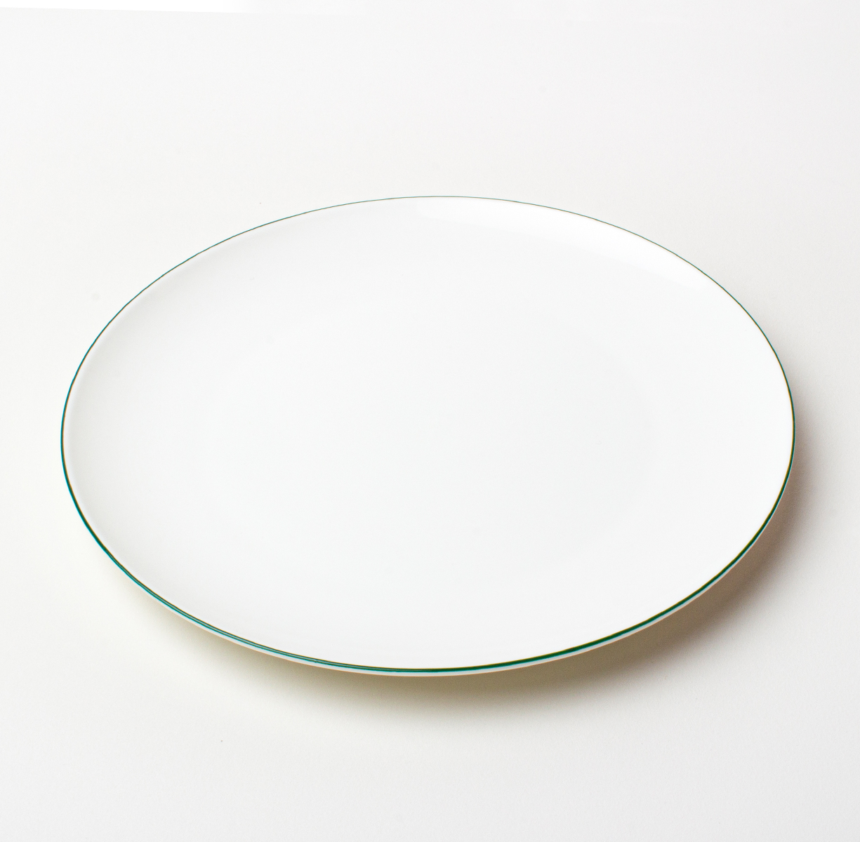 Набор тарелок обеденных SYMBOL (белый с зеленым кантом, 2 шт) - фото 3
