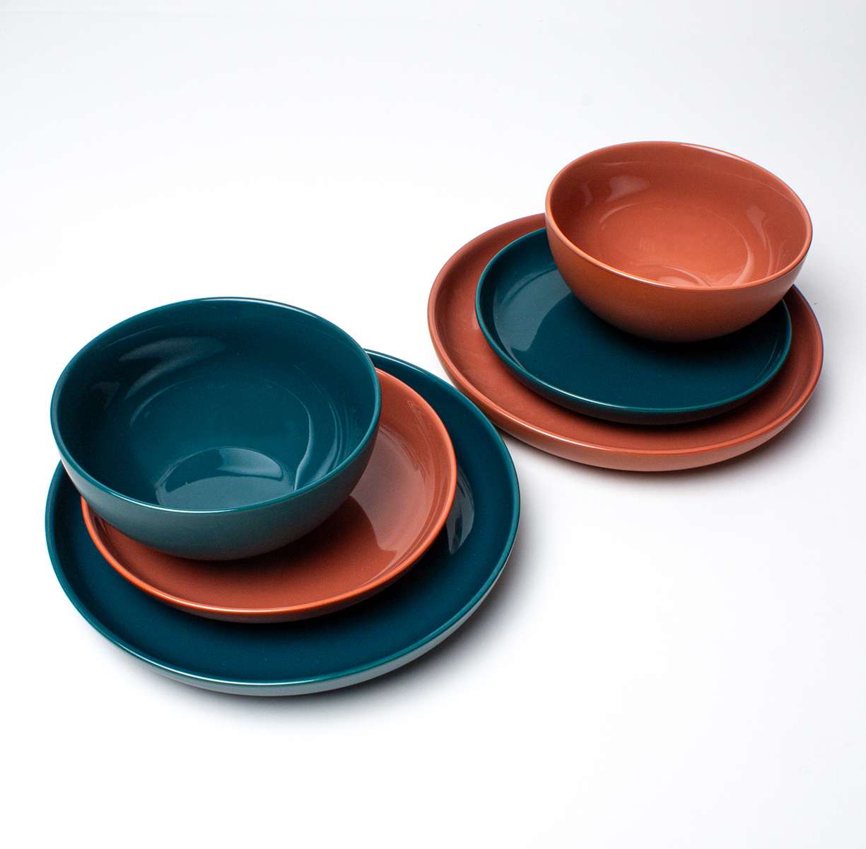 Подарочный набор тарелок PATIO (зеленый/терракотовый) - фото 2