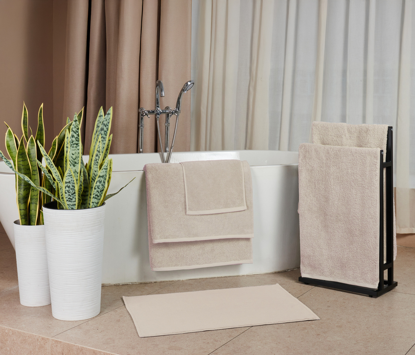 Коврик для ног махровый IDEAL (песочный) - фото 2