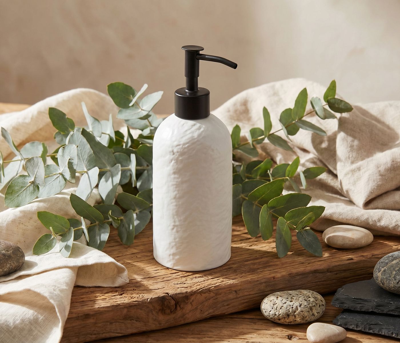 Дозатор для жидкого мыла / лосьона LAVA / ЛАВА белый - фото 1