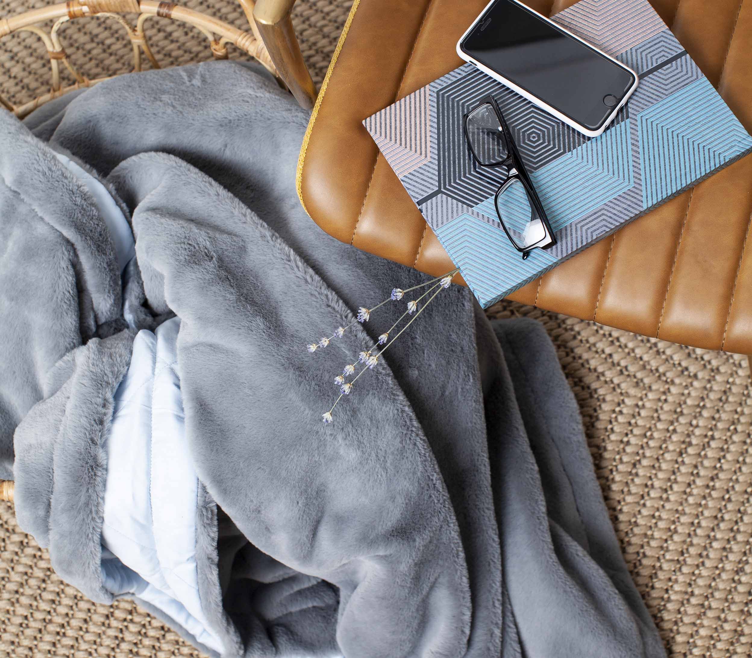 Плед меховой FROST GRAY - фото 1