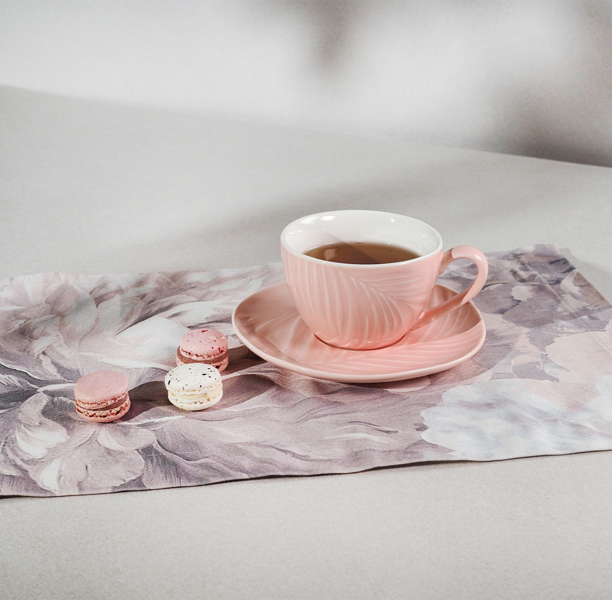 Подарочный набор чайных пар BALI (розовый/белый) - фото 3