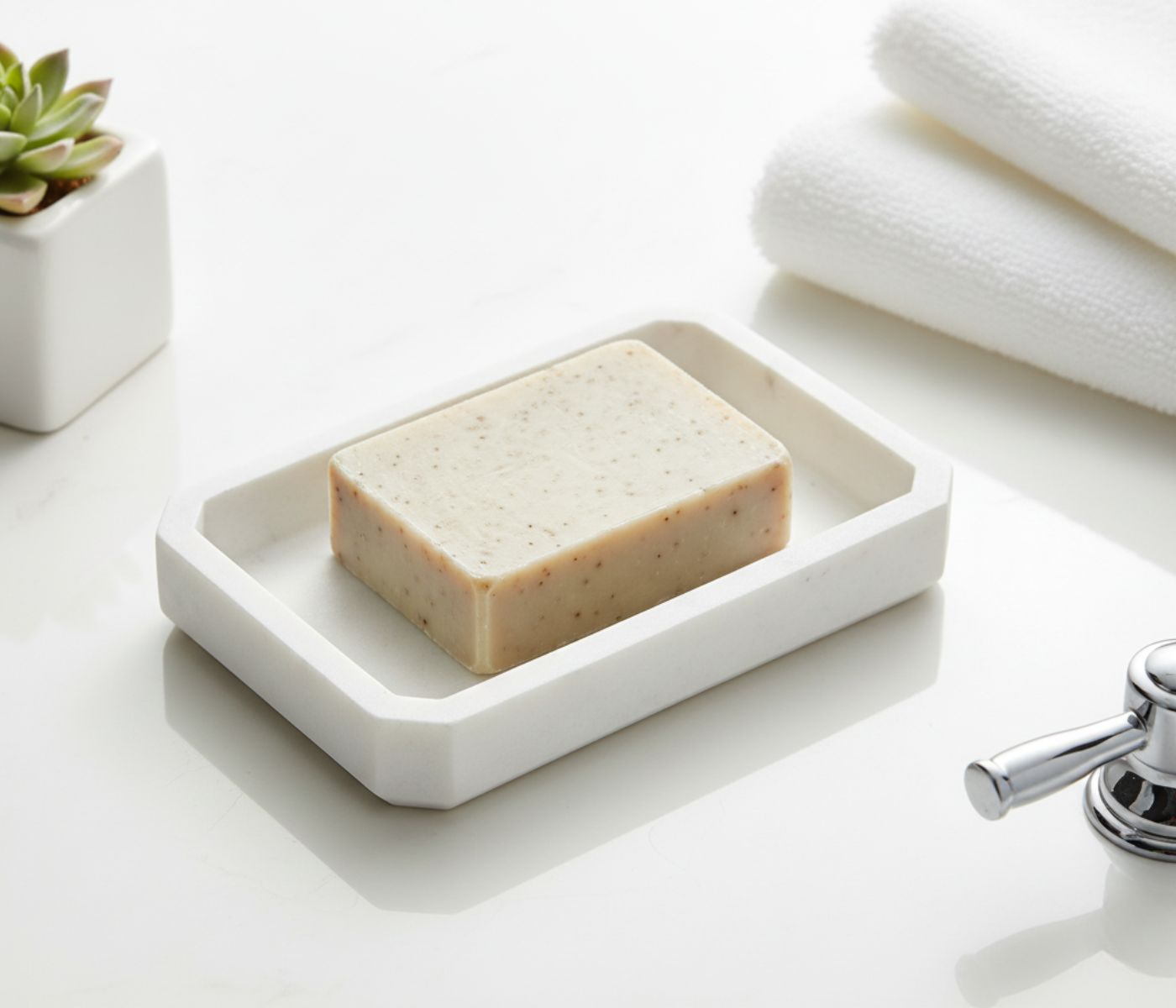 Мыльница ONEGA / ОНЕГА белая - фото 1