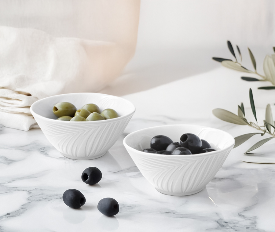 Набор салатников BALI (маленькие, белые, 2 шт) - фото 1