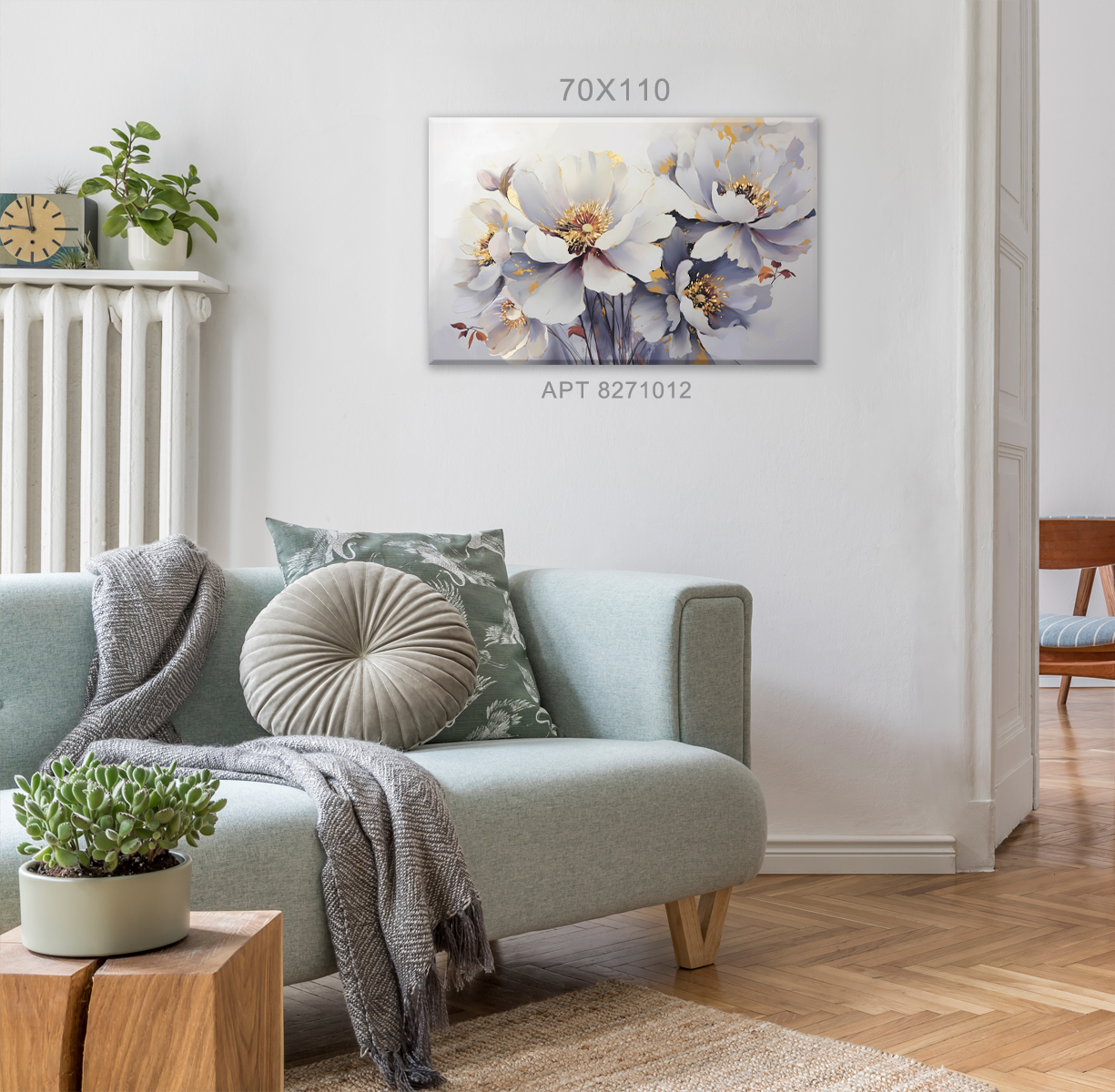 Картина на холсте WHITE FLOWERS арт. 8271012 - фото 2