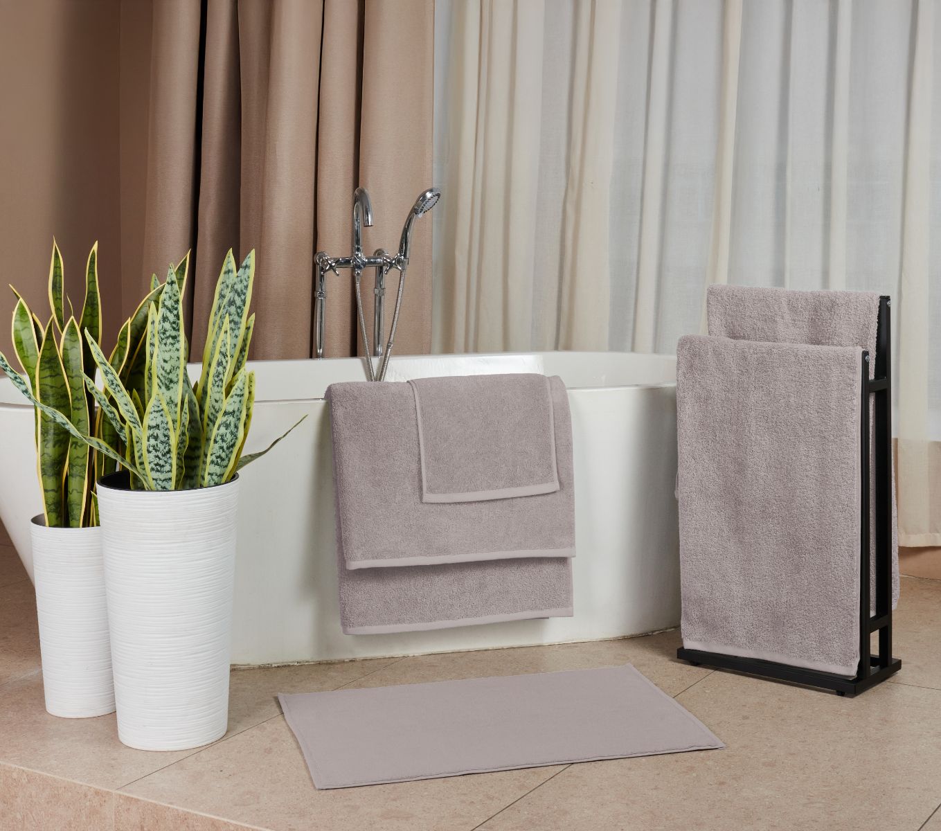 Коврик для ног махровый IDEAL (бежевый) - фото 2