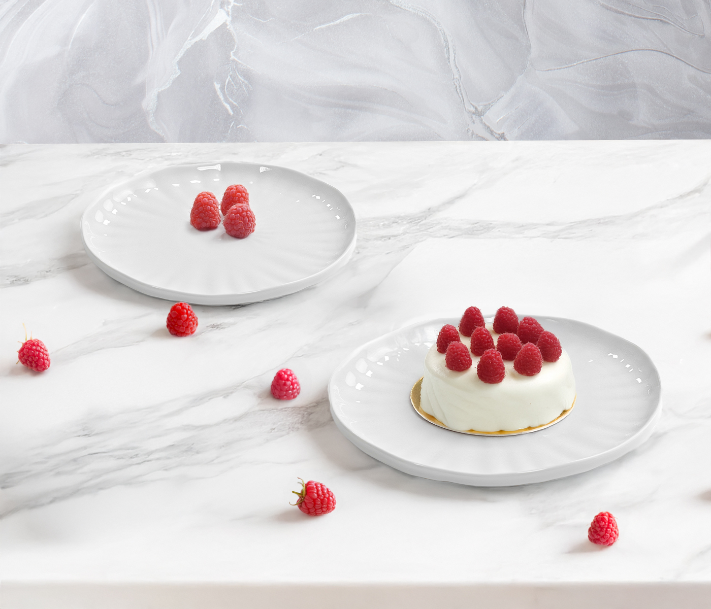 Набор тарелок десертных LOTUS (белый, 6 шт) - фото 1