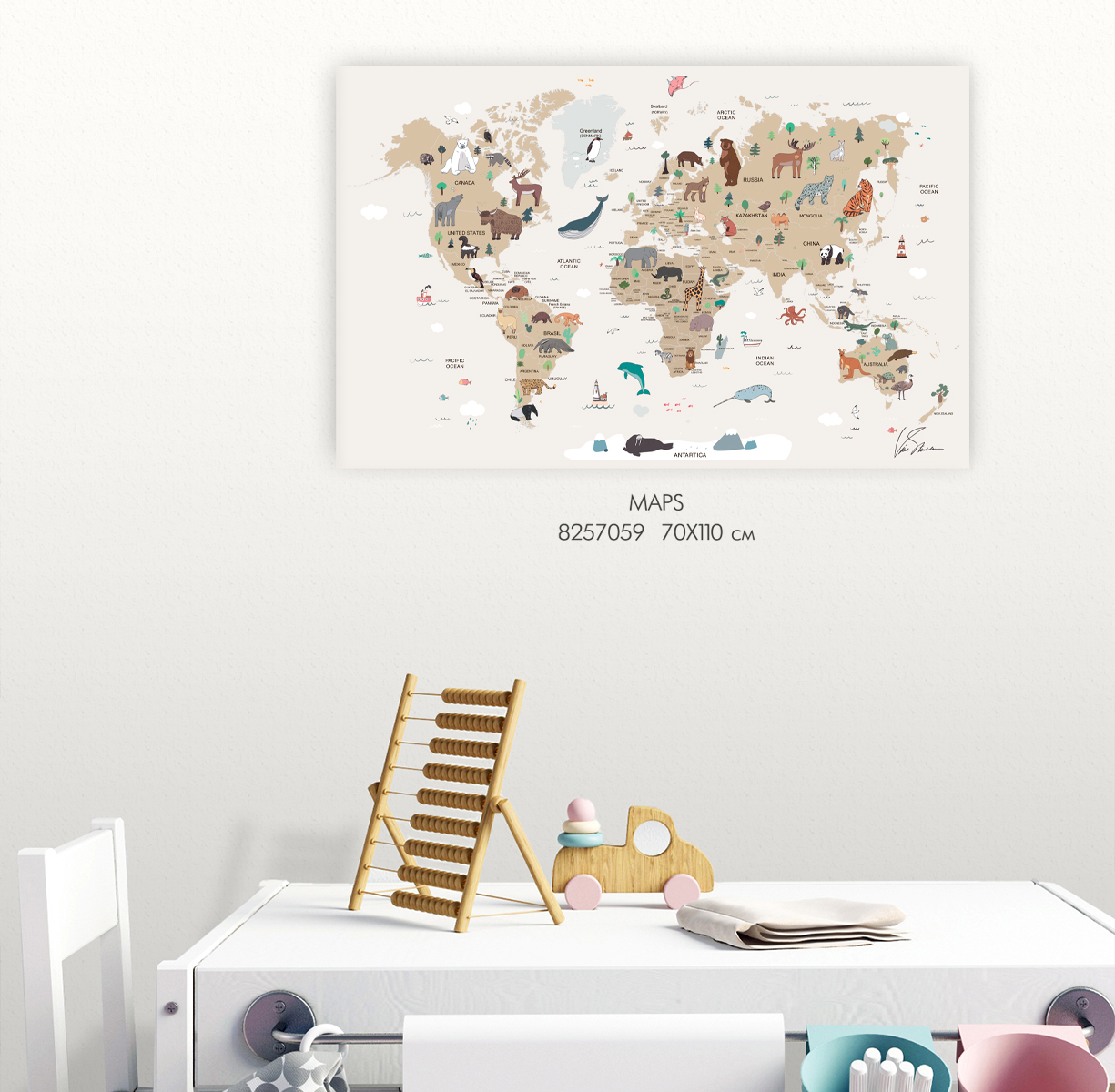 Картина на холсте MAPS арт.8257059 - фото 2