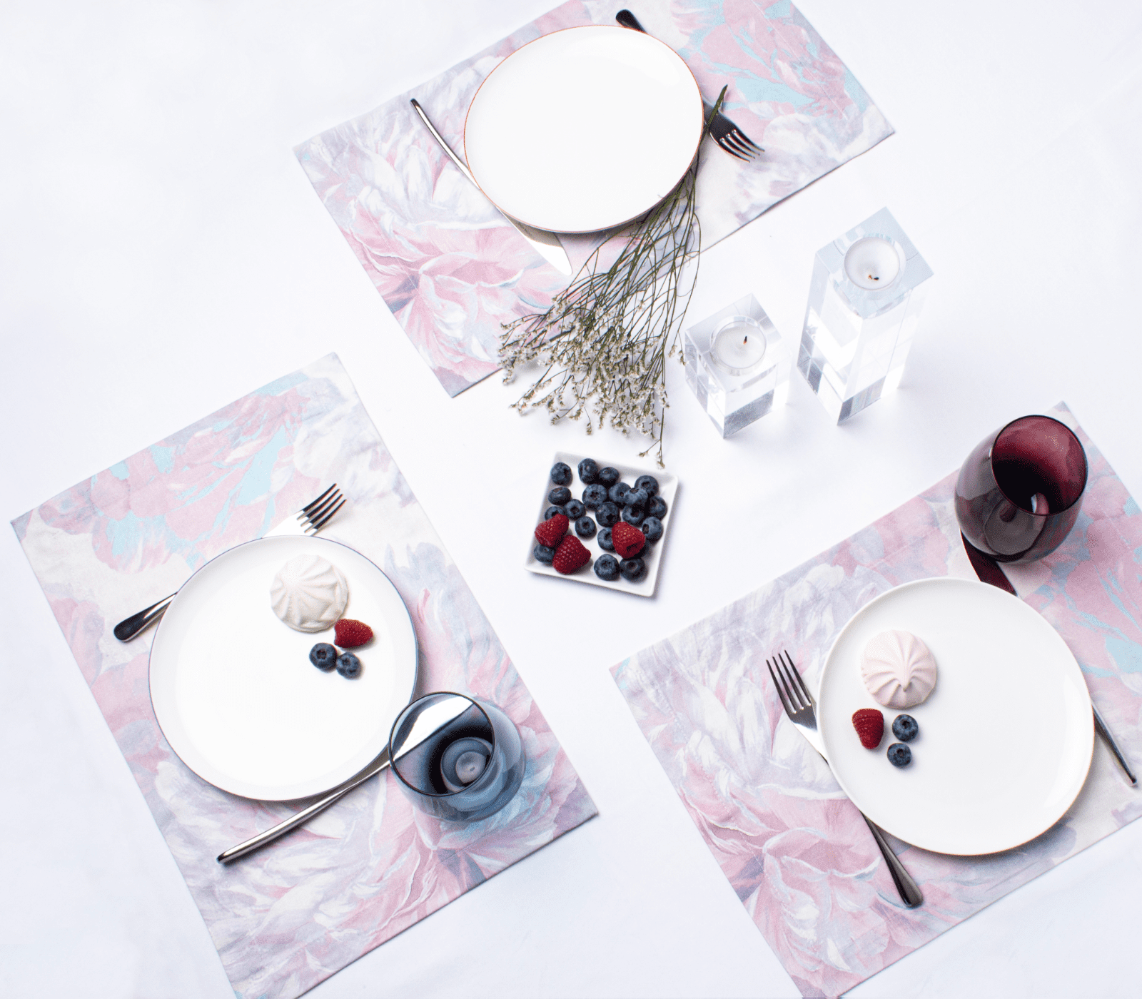 Комплект плейсматов KAMILLA (голубой цвет) - фото 1