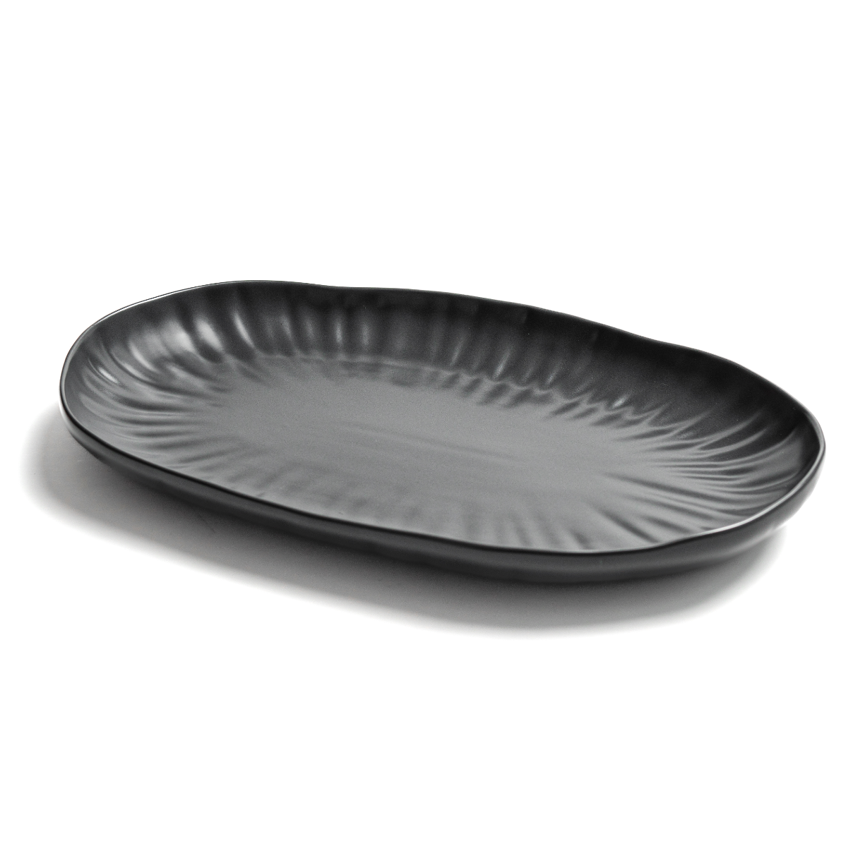 Блюдо сервировочное LOTUS большое (графитовое, большое 1 шт) - фото 2