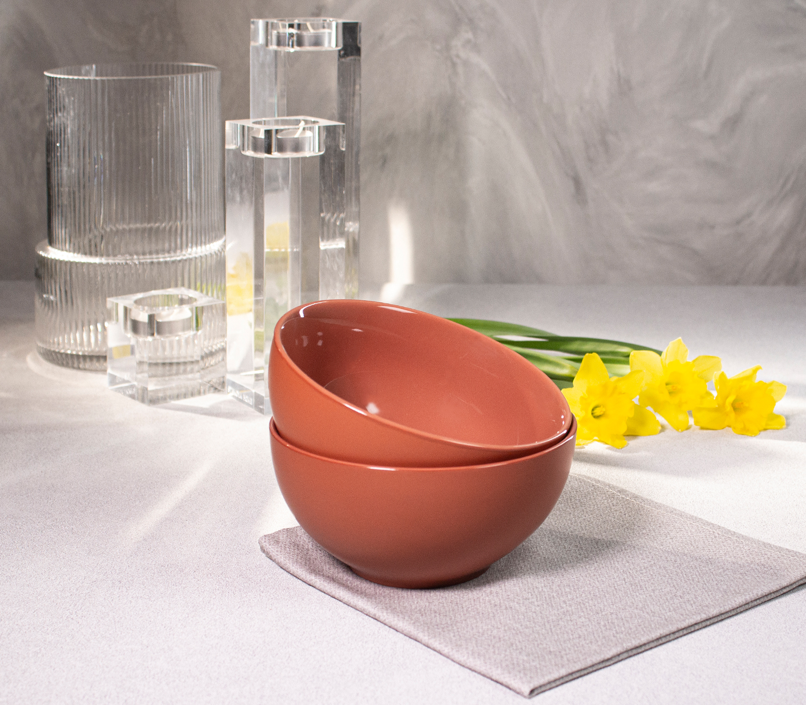 Набор глубоких тарелок PATIO (терракотовый, 2 шт) - фото 1