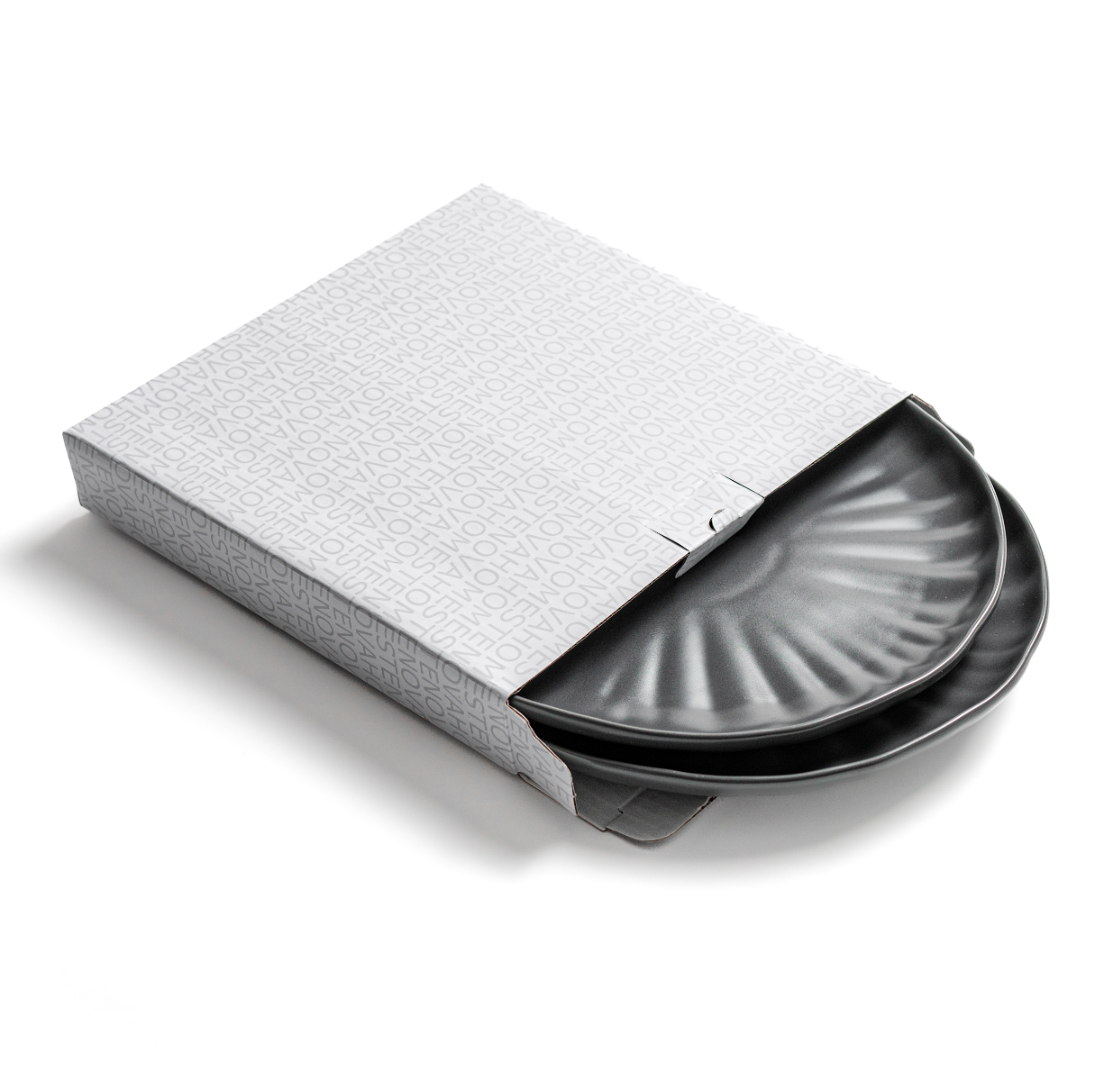 Набор тарелок закусочных LOTUS (графитовый, 2 шт) - фото 4